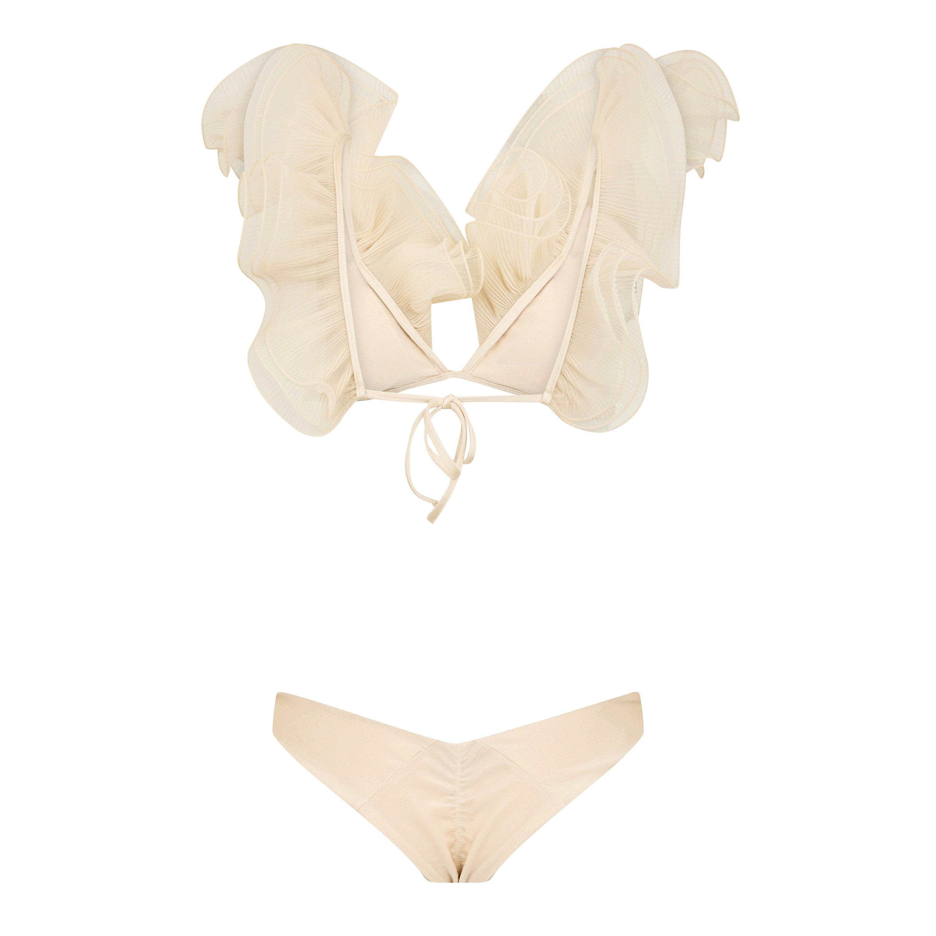 Almond - Isabel Beachwear - Women's Triangle Bikini - 2