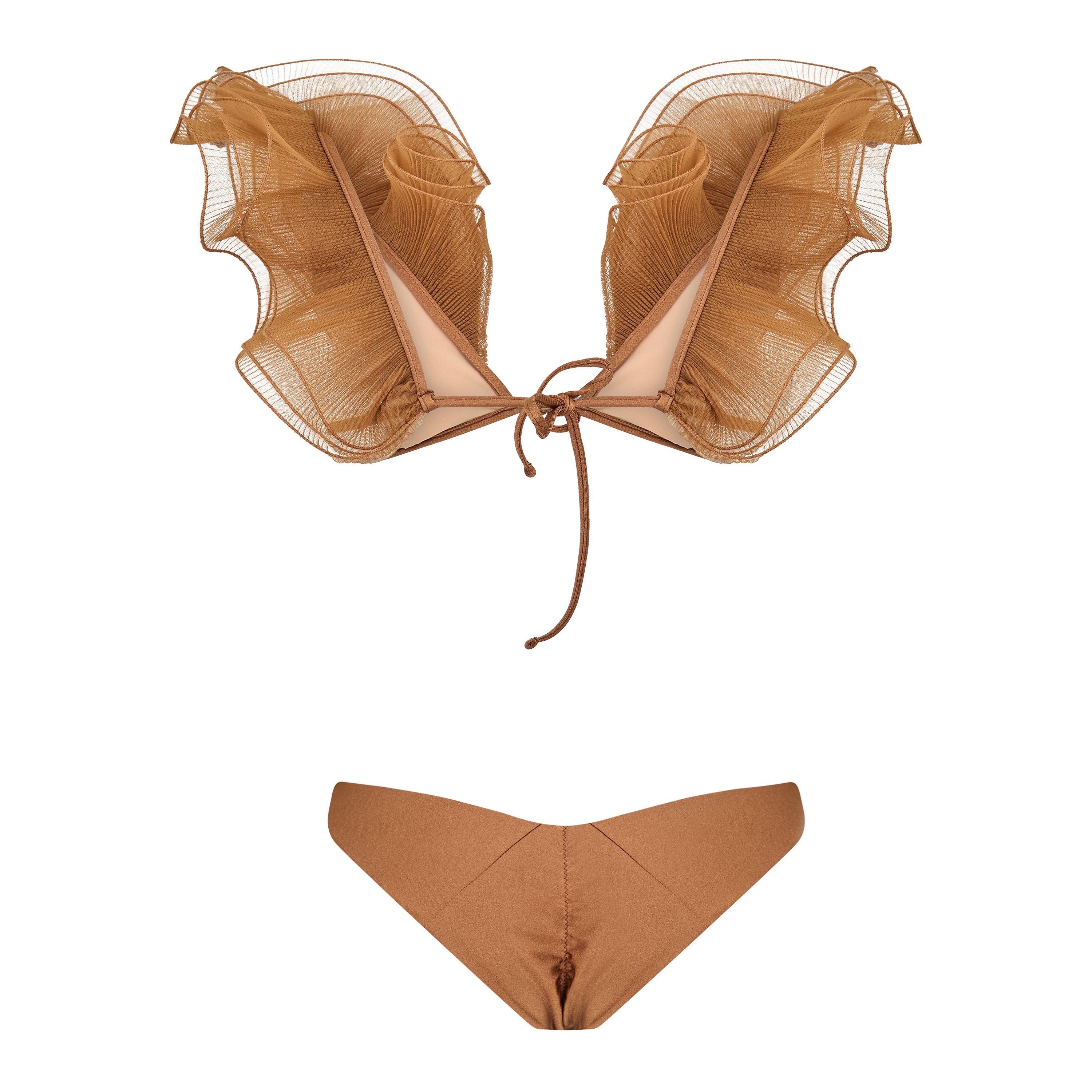 Coconut Brown - Isabel Beachwear - Women's Triangle Bikini - 2