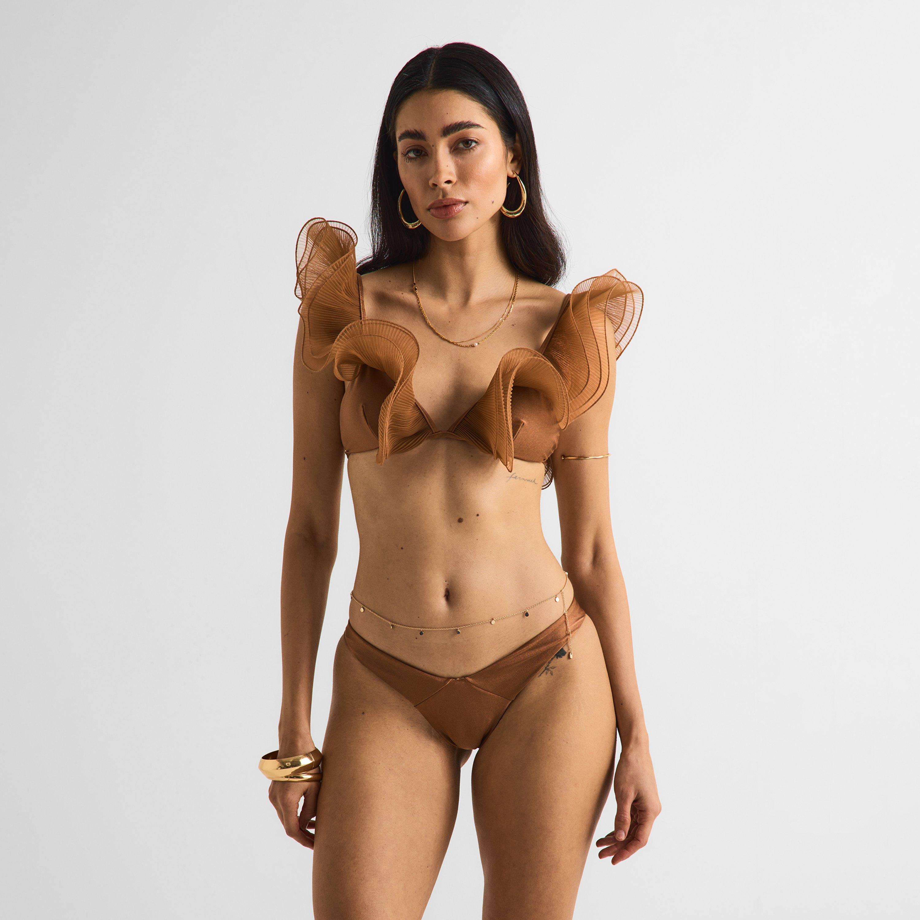 Coconut Brown - Isabel Beachwear - Women's Triangle Bikini - 3