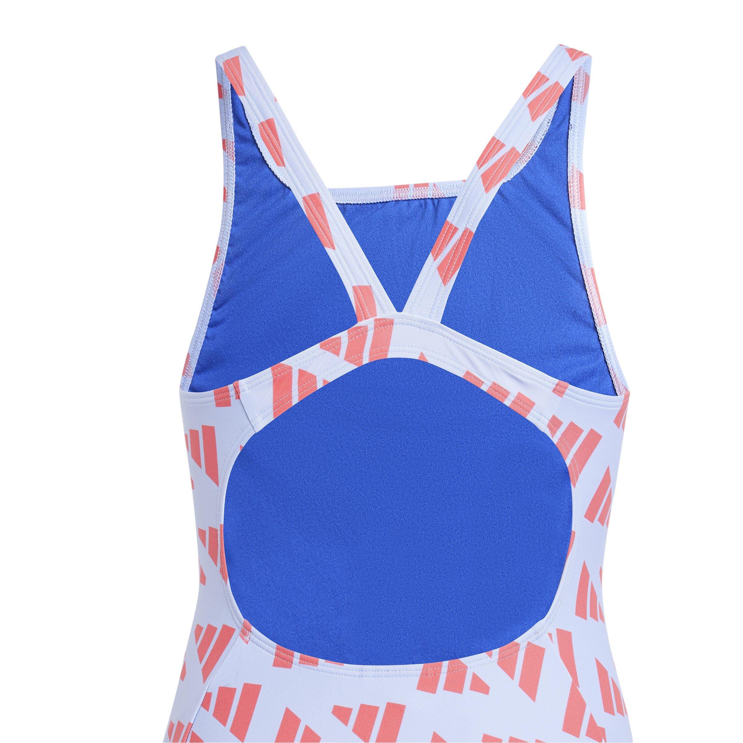 Viola/rosso - adidas - Logo Graphic V-Back Swimsuit Juniors - 4