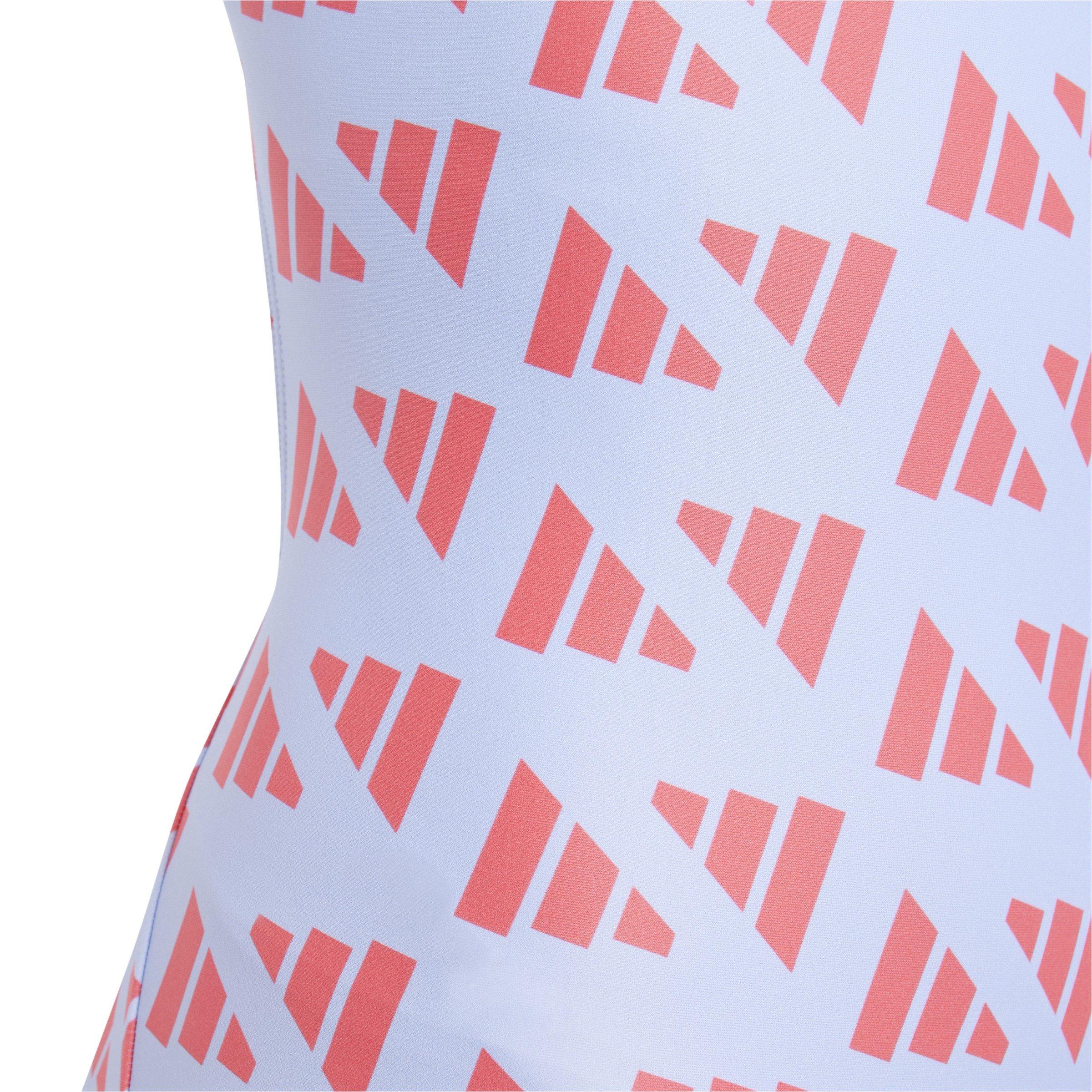 Viola/rosso - adidas - Logo Graphic V-Back Swimsuit Juniors - 5