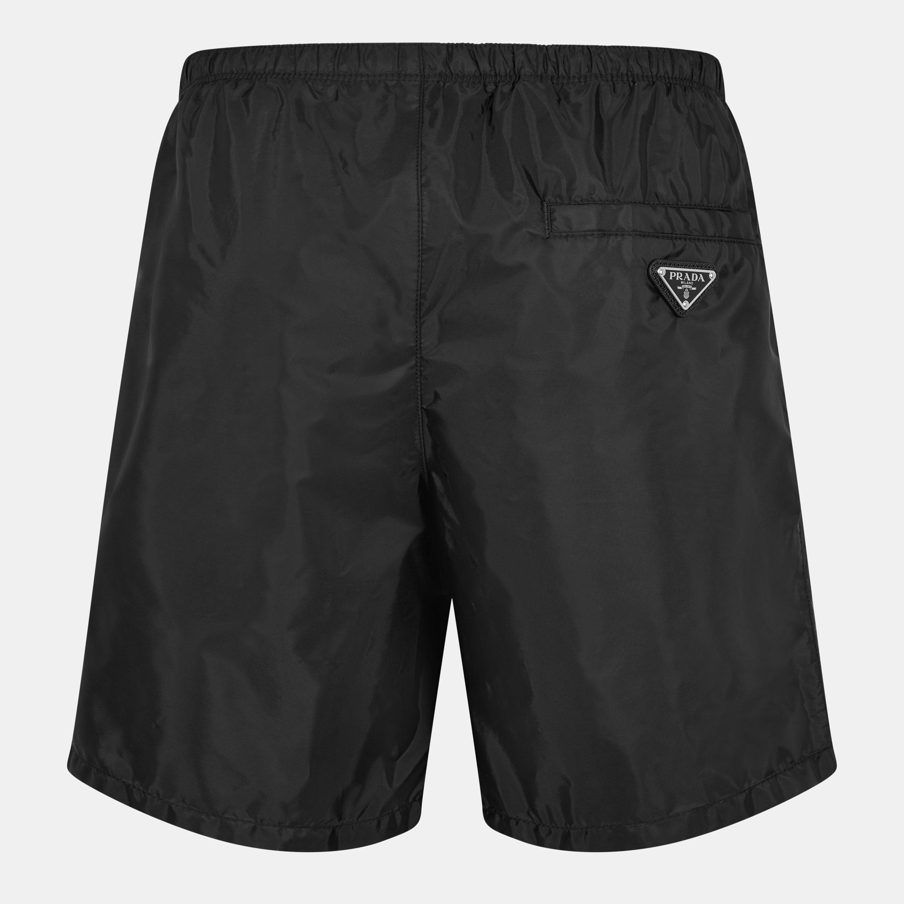 Black - Prada - Men'S Re-Nylon Swim Shorts - 2
