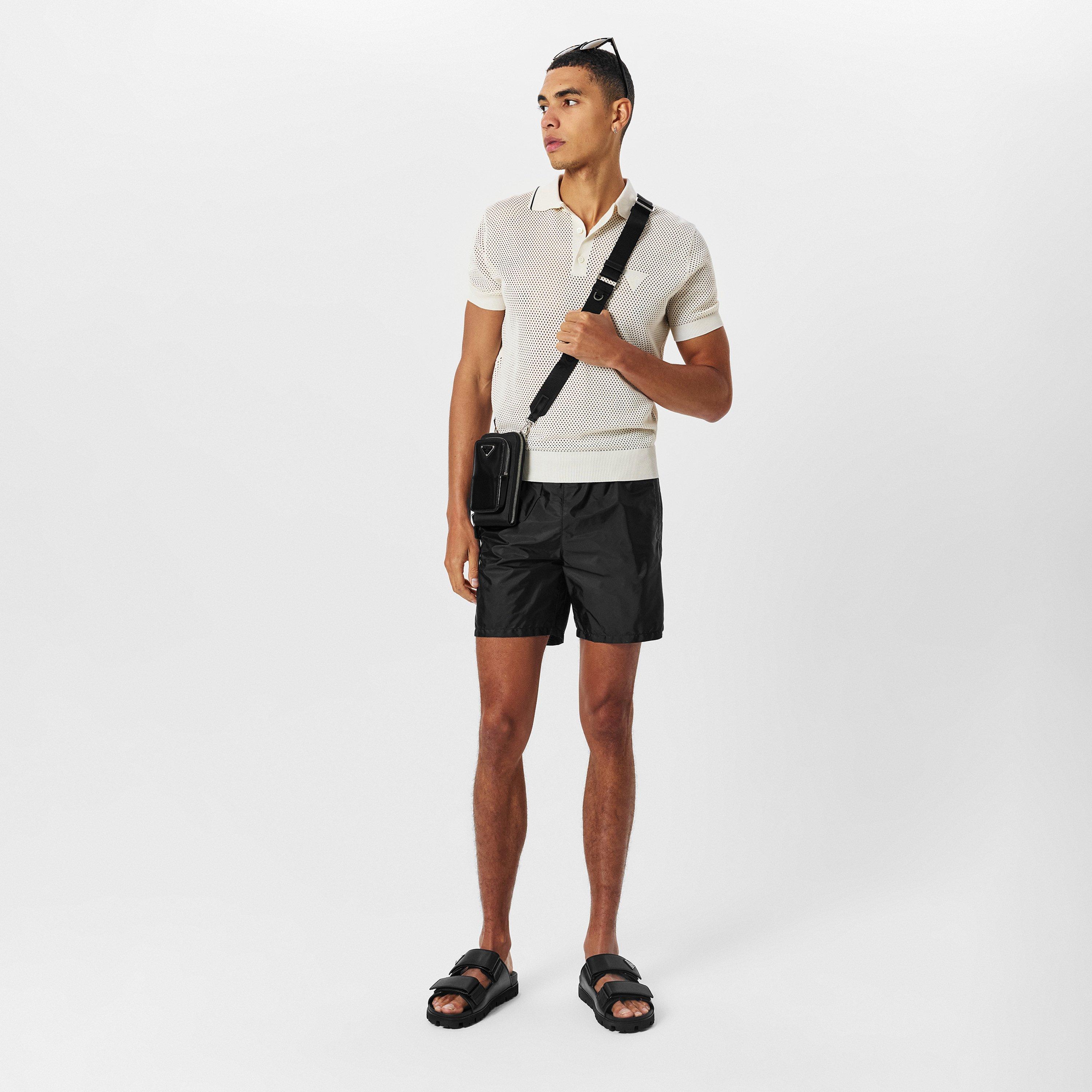 Black - Prada - Men'S Re-Nylon Swim Shorts - 6