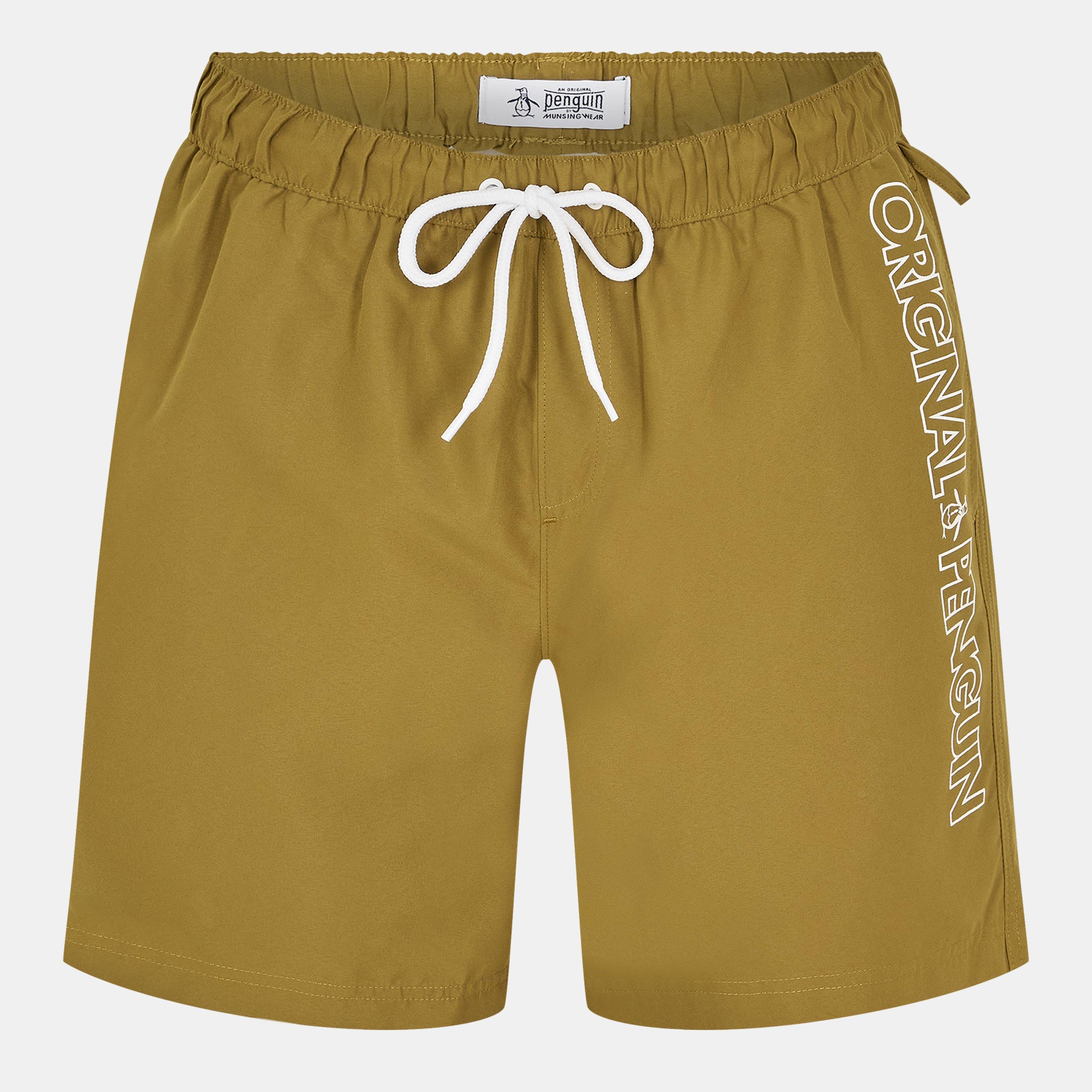 Original Penguin Men's Swim Shorts - Olive Branch - Large