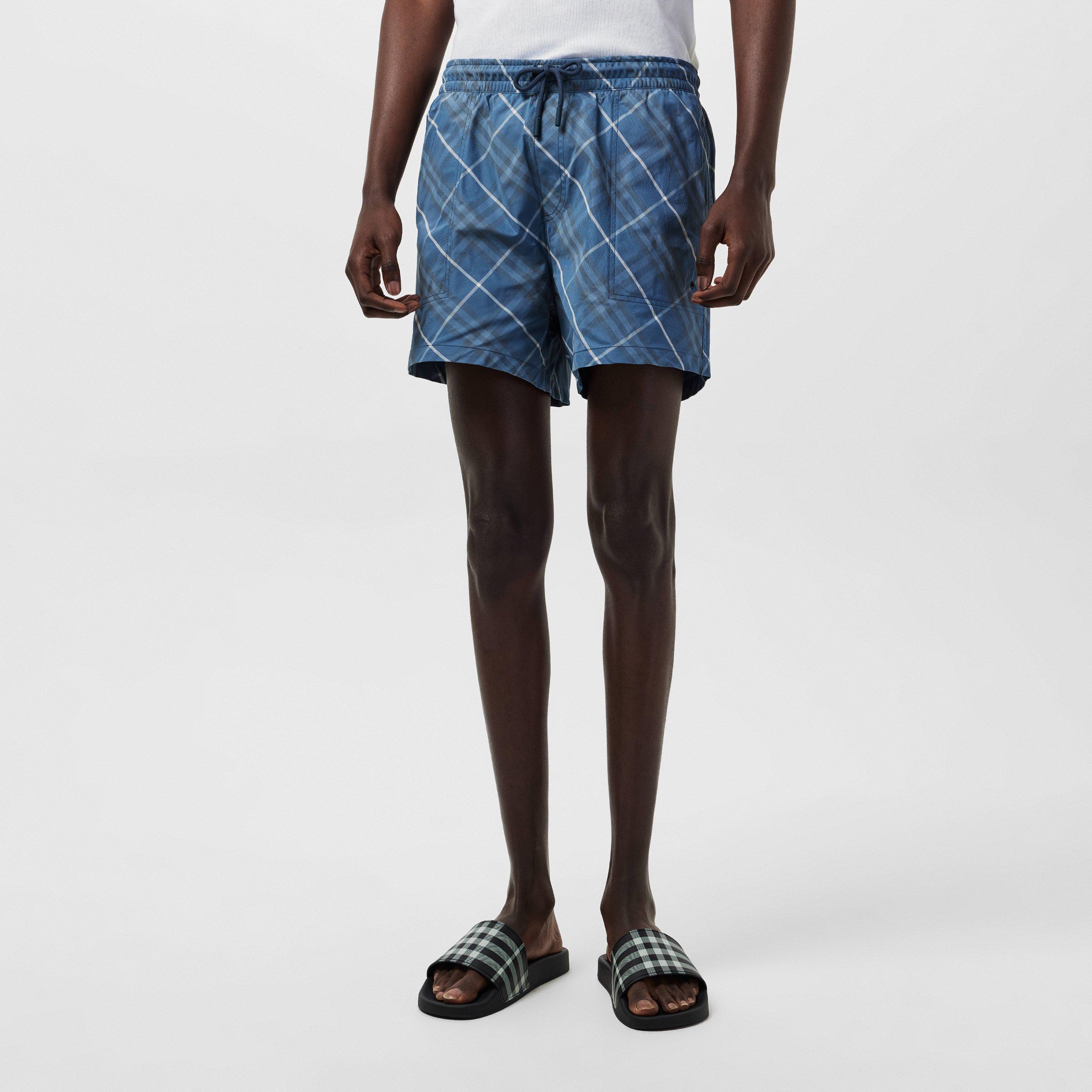 Pewter - Burberry - Men's Burb Check Swim Shorts - 3