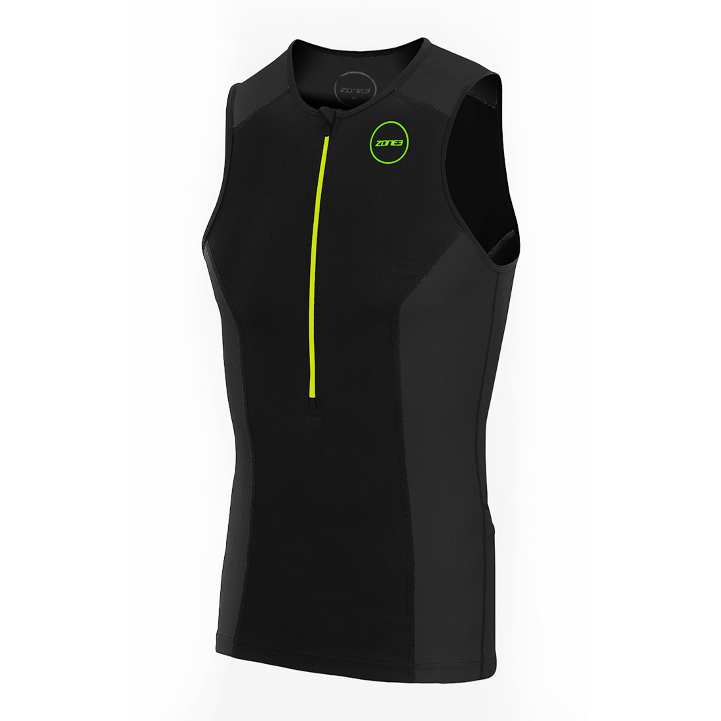 Black/Green - Zone3 - Men's Aquaflo+ Tri Top - 1