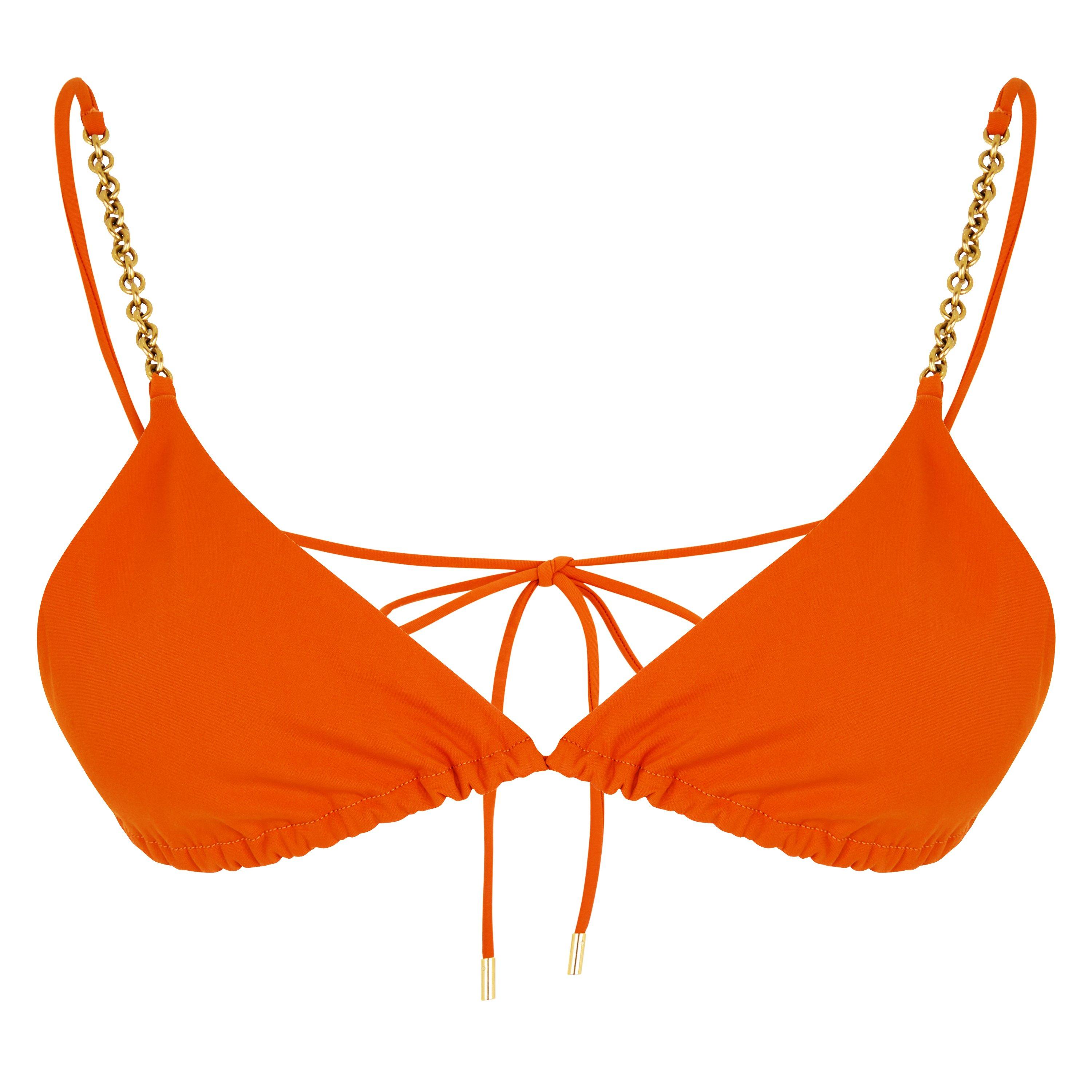Orange - Saint Laurent - Chain Triangle Bikini Top - 6