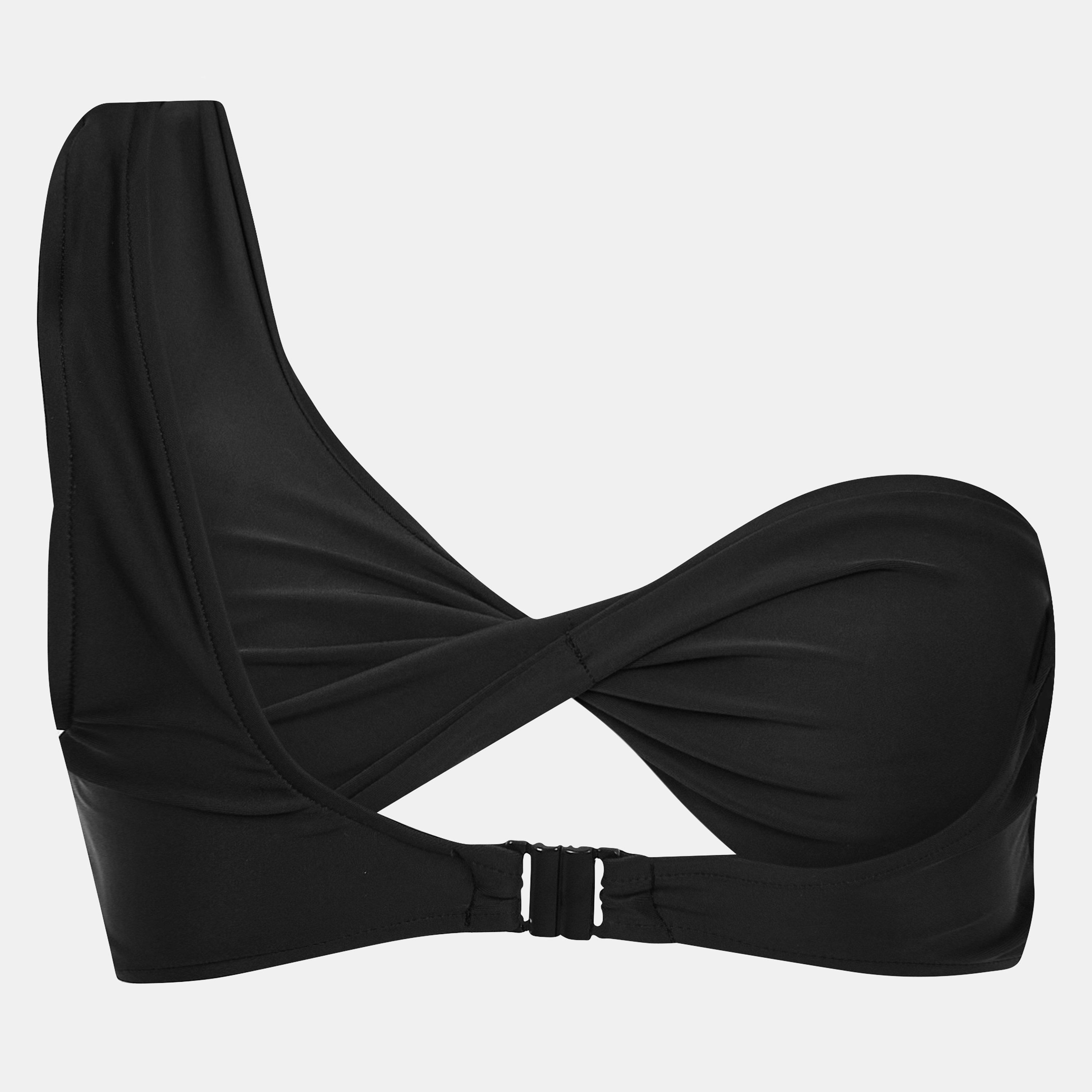 Black - Jack Wills - Asymmetric Twist Front Bikini Top Womens - 2