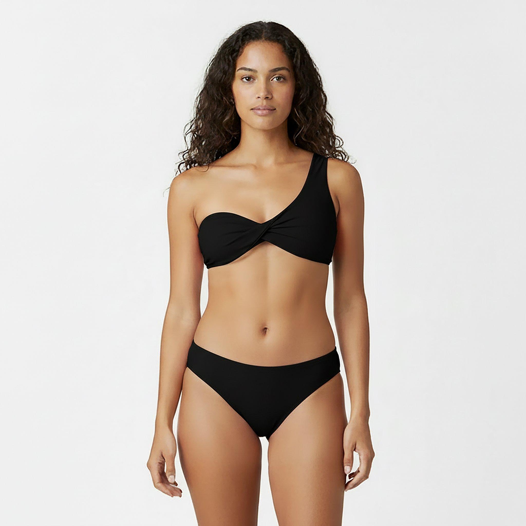 Crna - Jack Wills - Asymmetric Twist Front Bikini Top Womens - 3