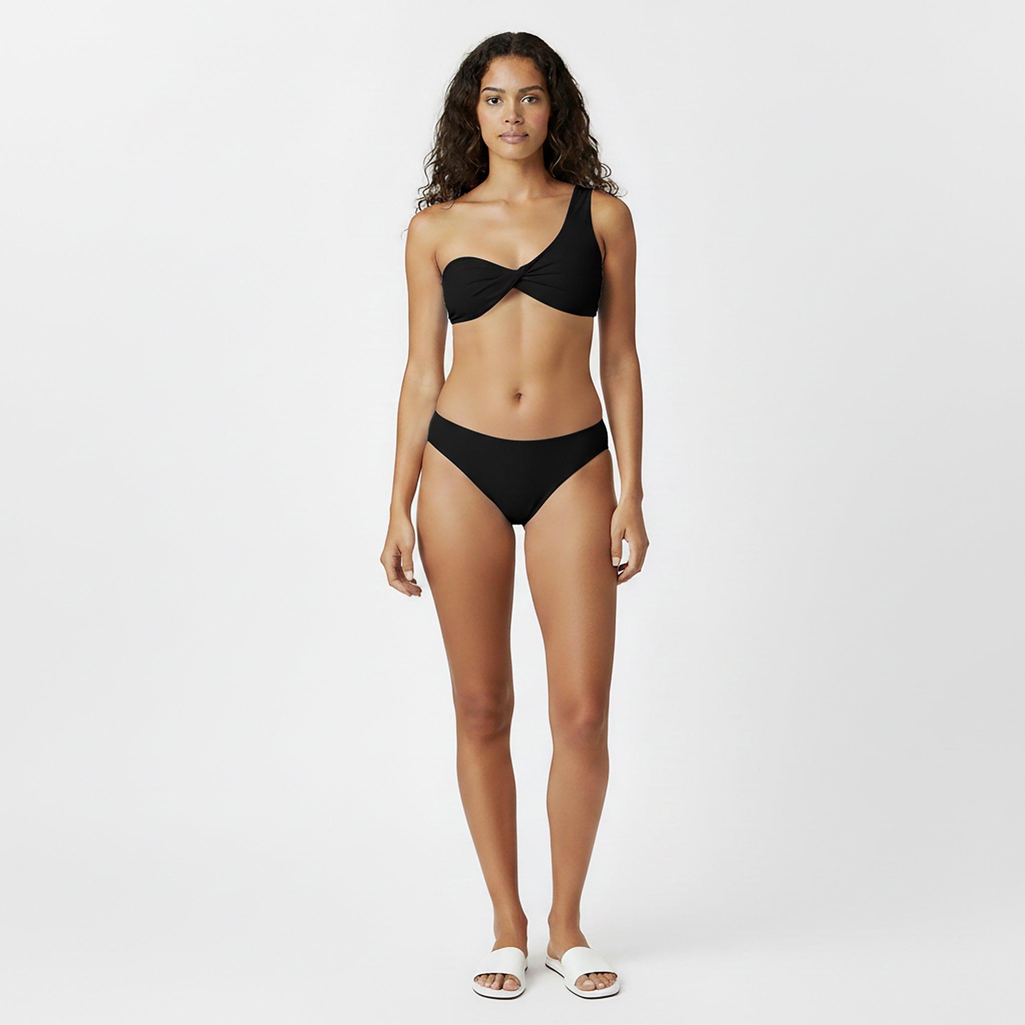 Crna - Jack Wills - Asymmetric Twist Front Bikini Top Womens - 5