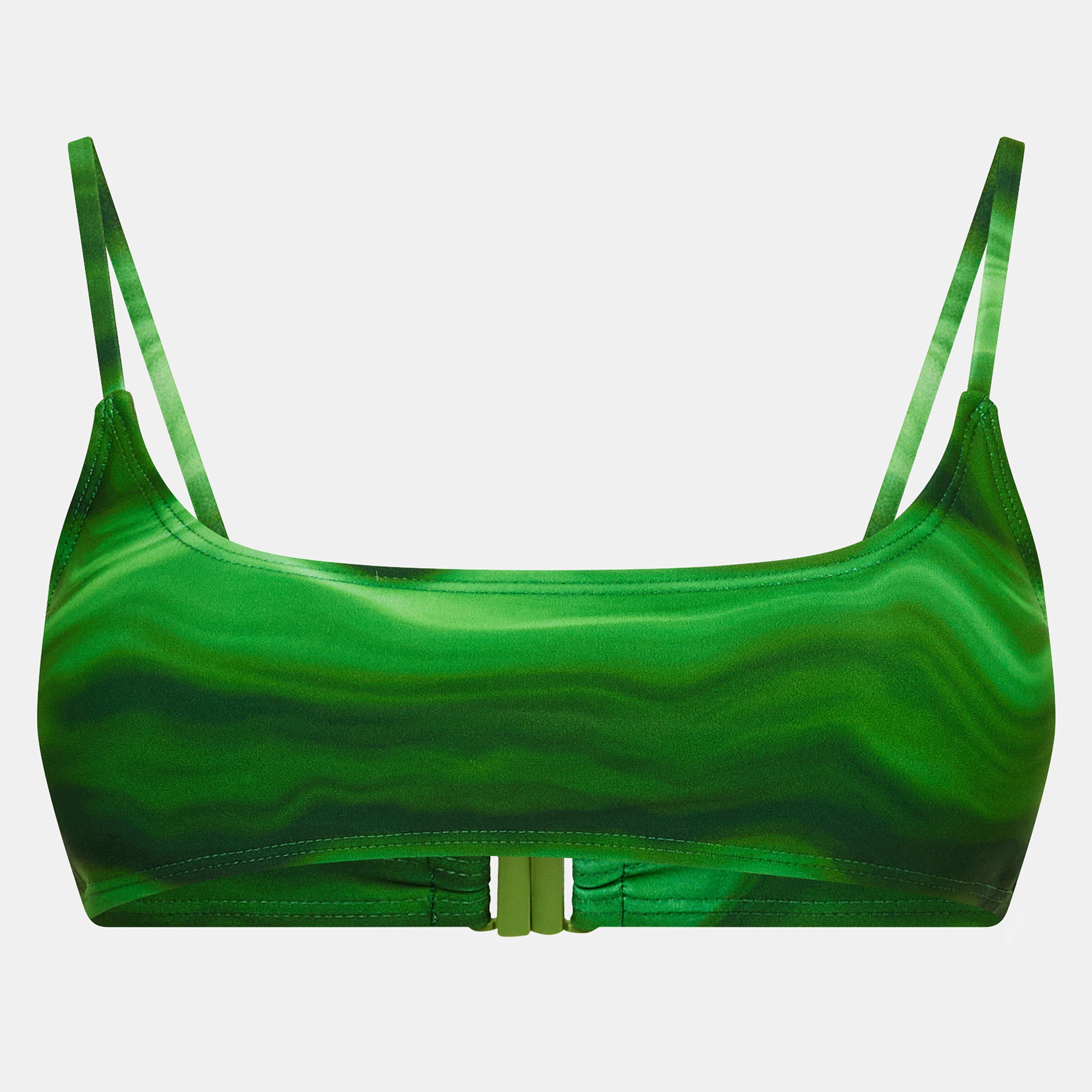 Green Swirl - Jack Wills - Scoop Bikini Top - 1