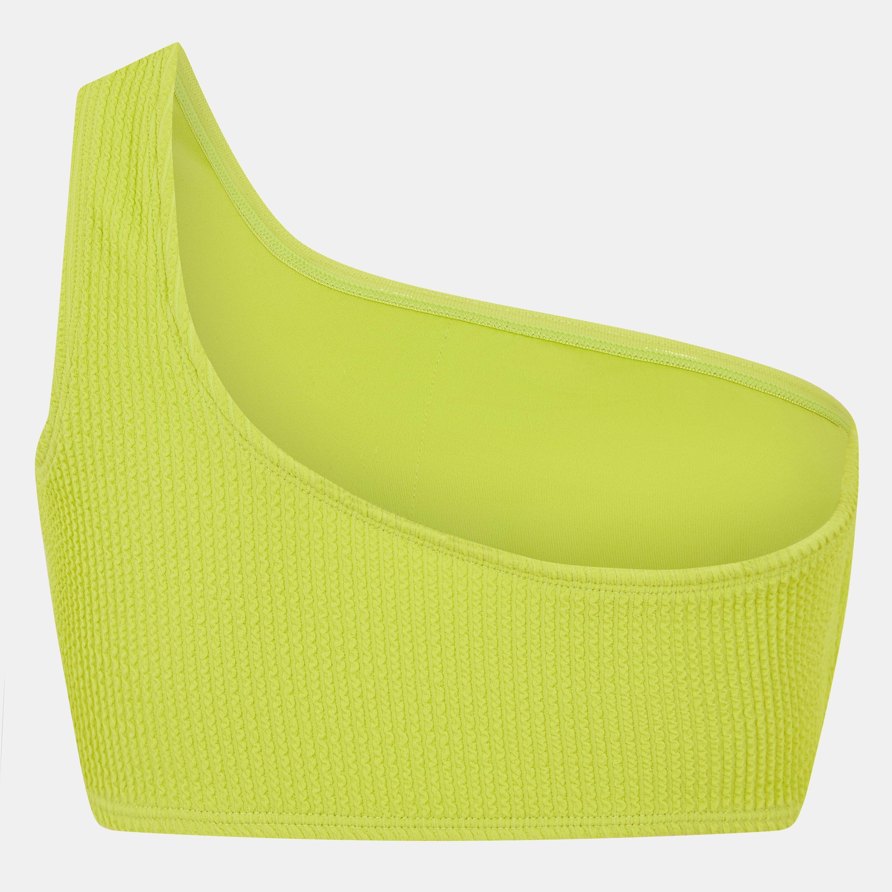 Lime - Jack Wills - Asymmetric Crinkle Bikini Top - 2