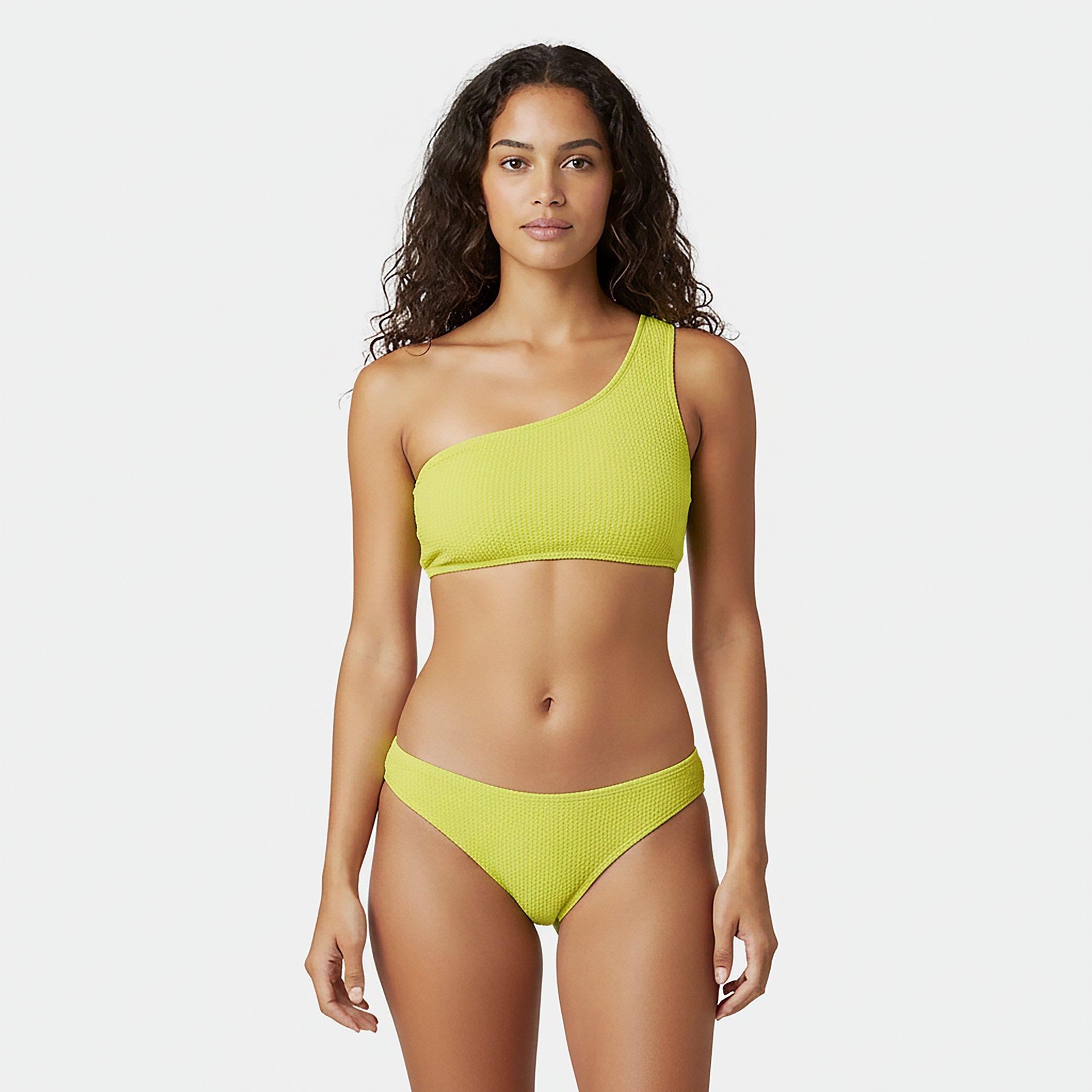 Lime - Jack Wills - Asymmetric Crinkle Bikini Top - 3