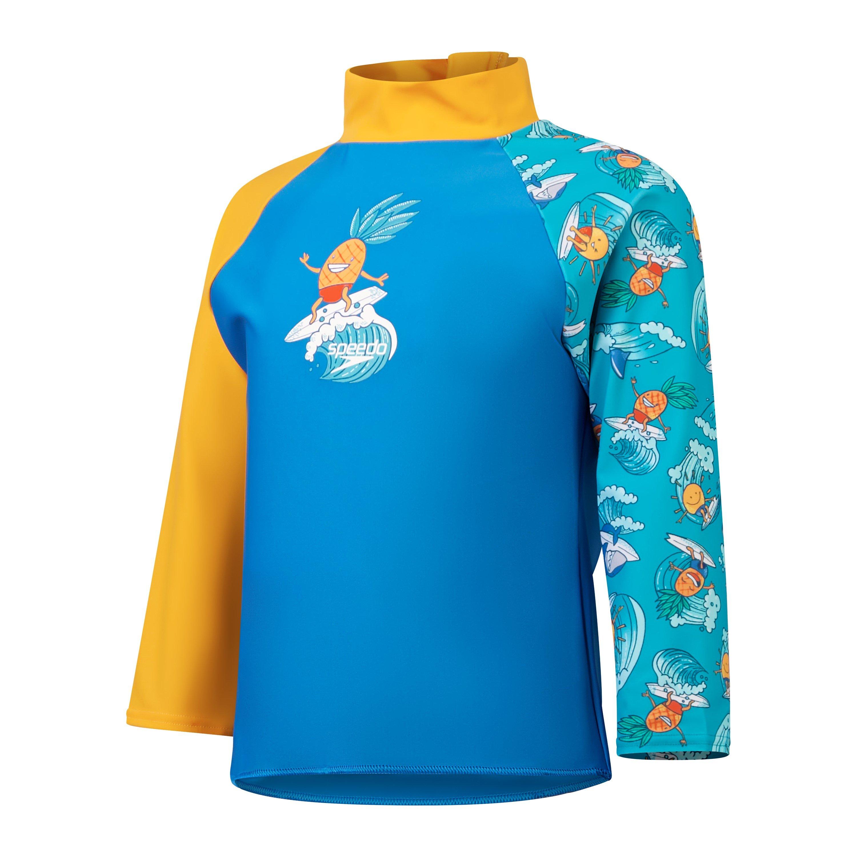 Speedo  Kids' One Piece Swimsuit - Blue/Yellow - 9-12 Mnth