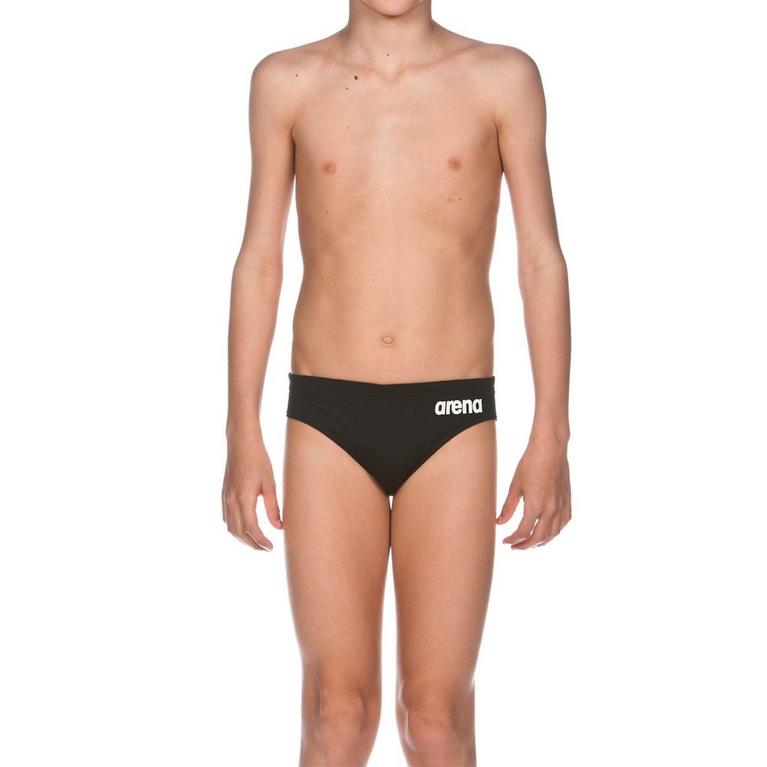 Noir/Blanc - Arena - Solid Swimming Briefs Junior Boys - 1