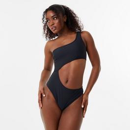 Jack Wills JW One Shoulder Cut Out Swimsuit