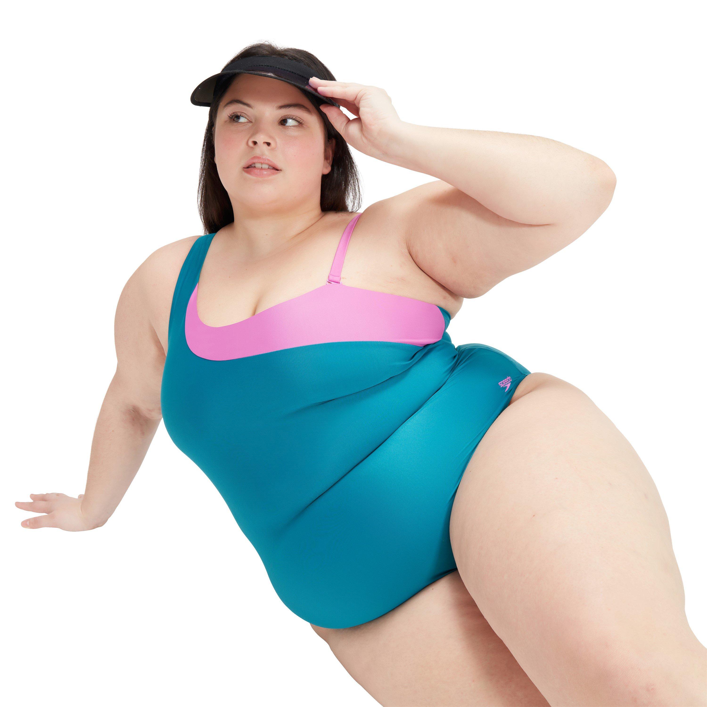 Groen/Roze - Speedo - One Piece Swimsuit - 4