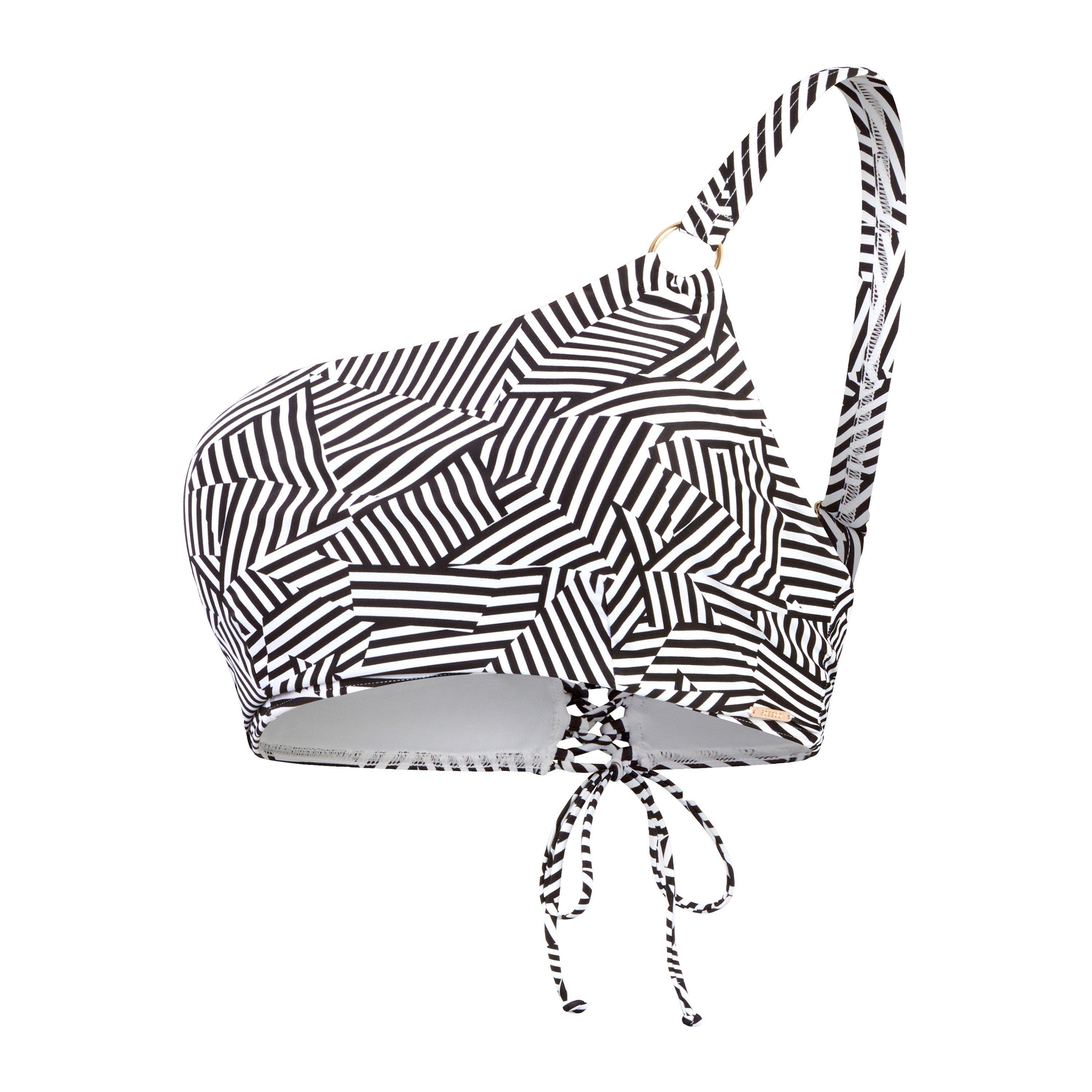 Black/Whit - Speedo - Performance Asymmetric Bikini Top - 1