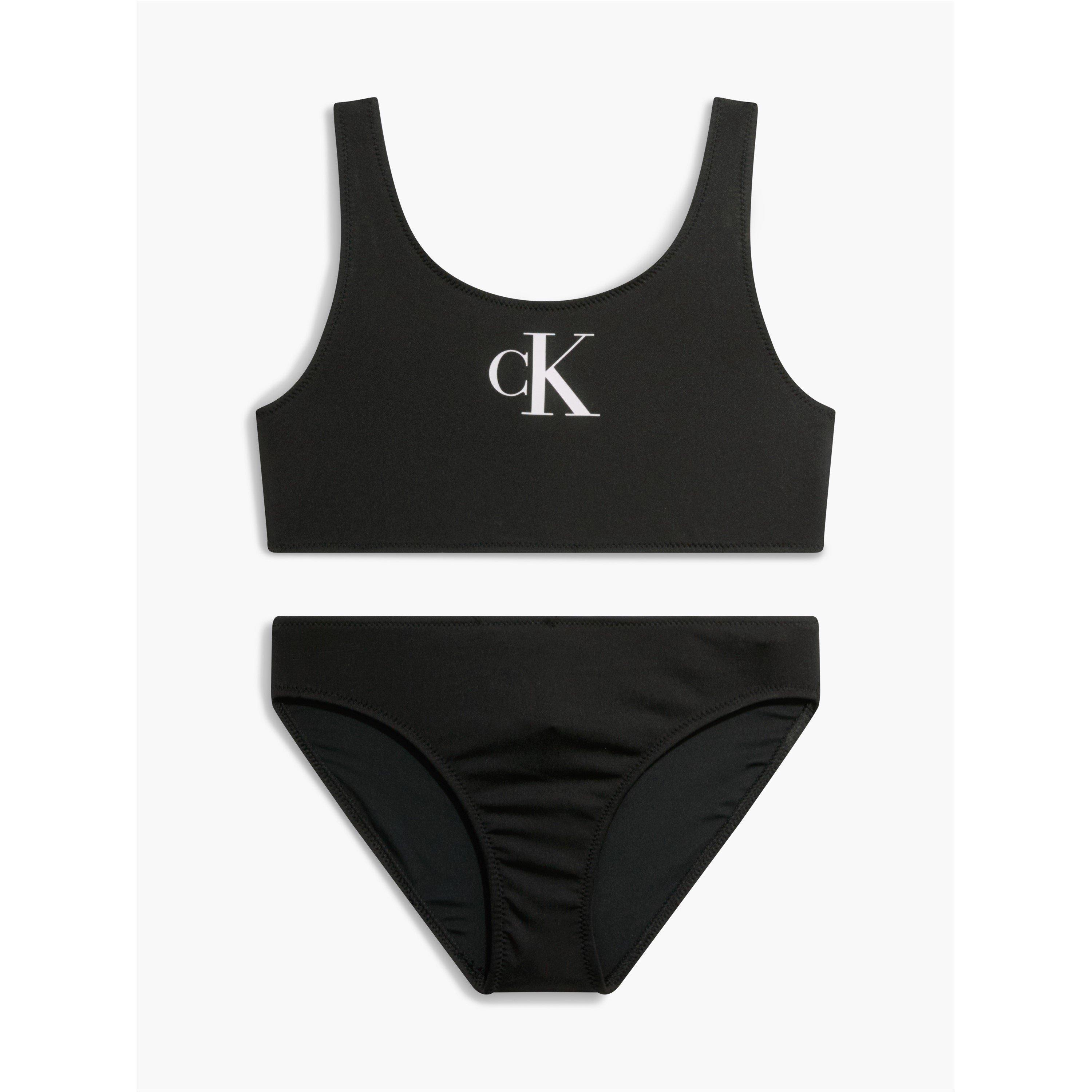 Calvin Klein Underwear Girls Monogram Bralette Bikini Set Crop Top