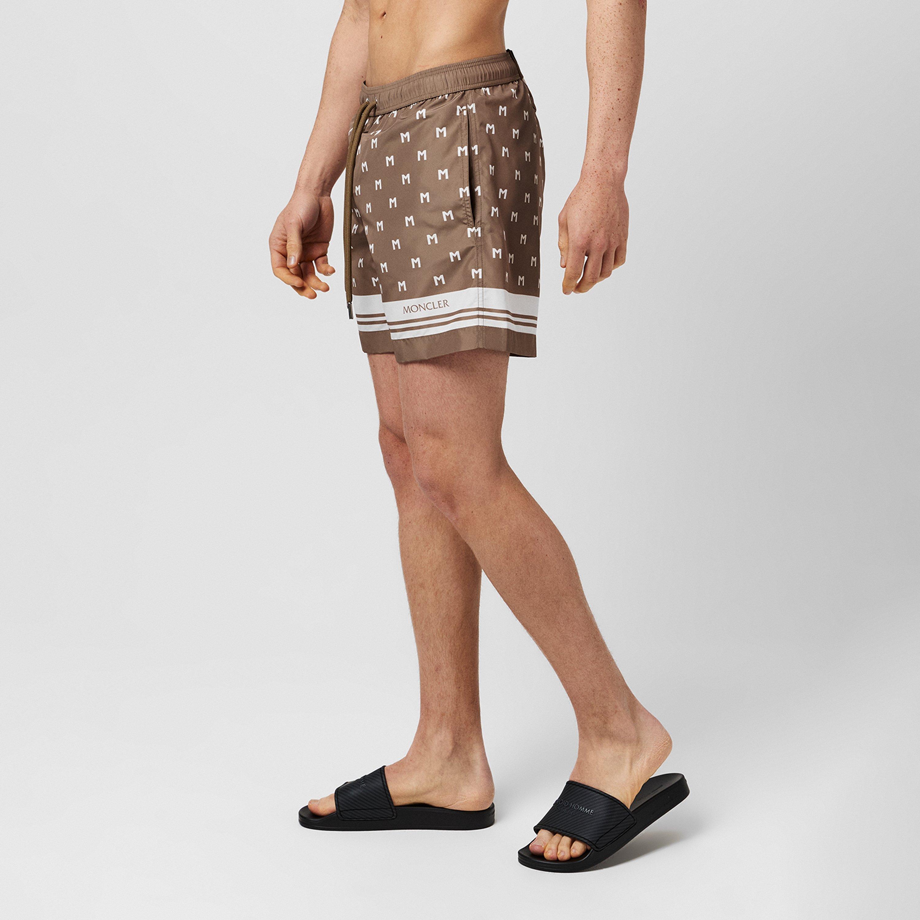 Brown S20 - Moncler - Monogram Swim Shorts - 2
