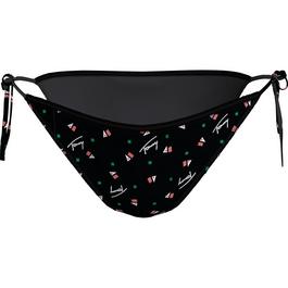 Tommy Hilfiger String Tie Print Bikini Bottoms