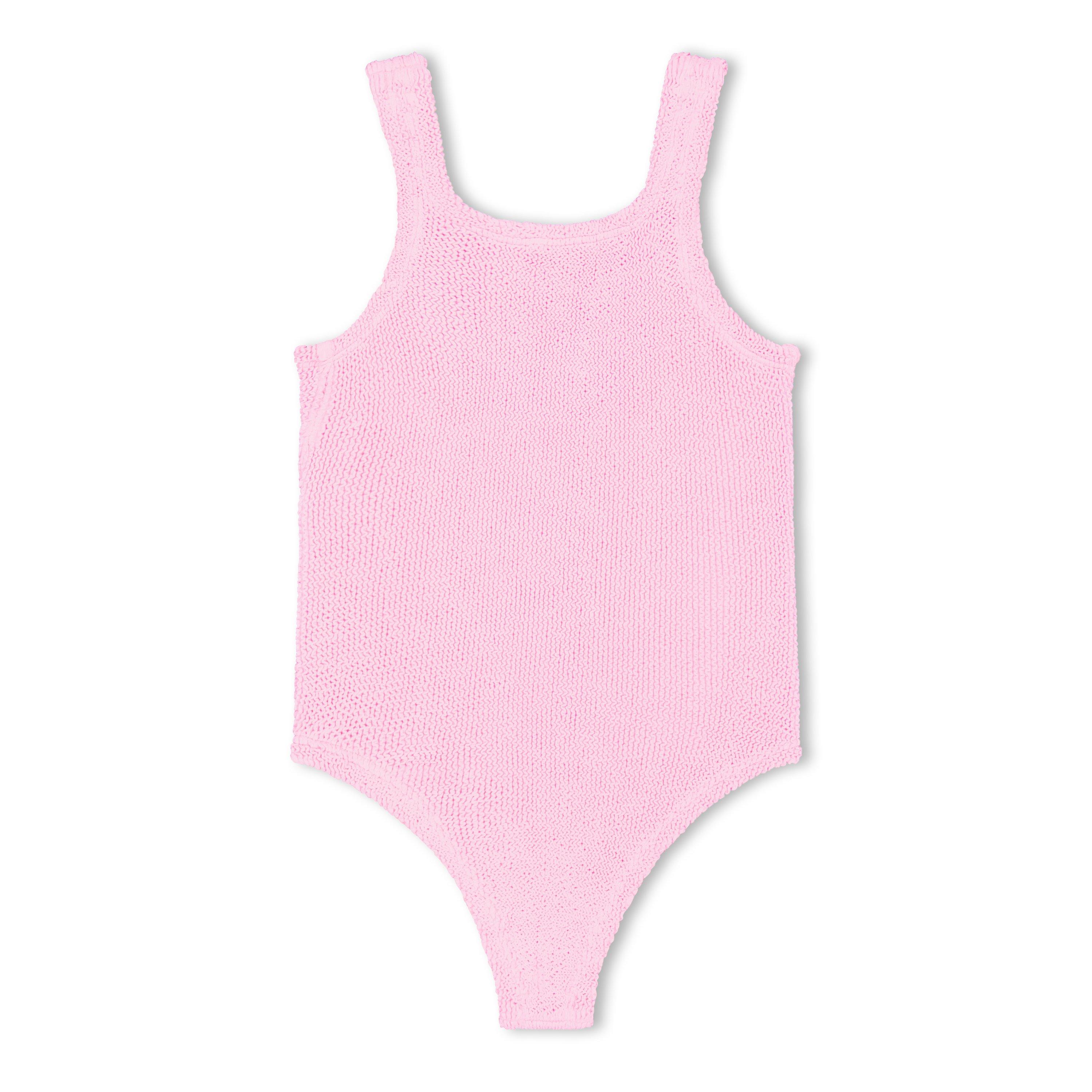 Hunza G Kids' Classic Swim Scoop Neck Swimsuit - Bubblegum - Size 3-6Y