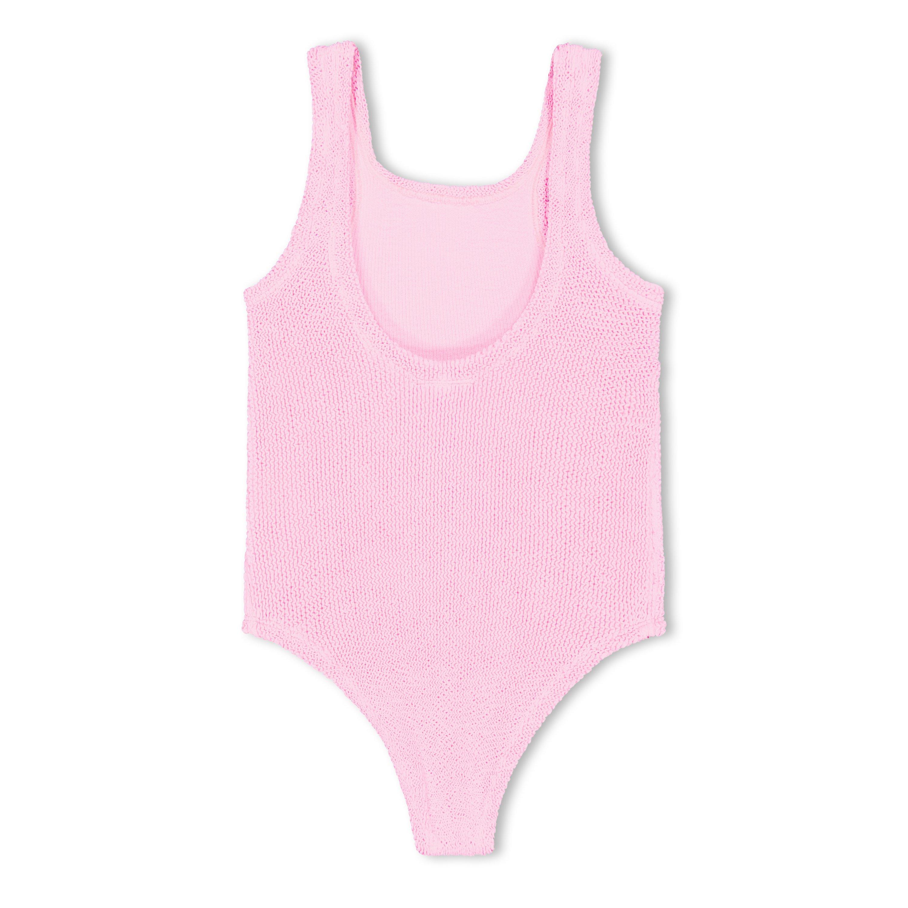 Bubblegum - Hunza G - Kids' Classic Swim Scoop Neck Swimsuit - 2