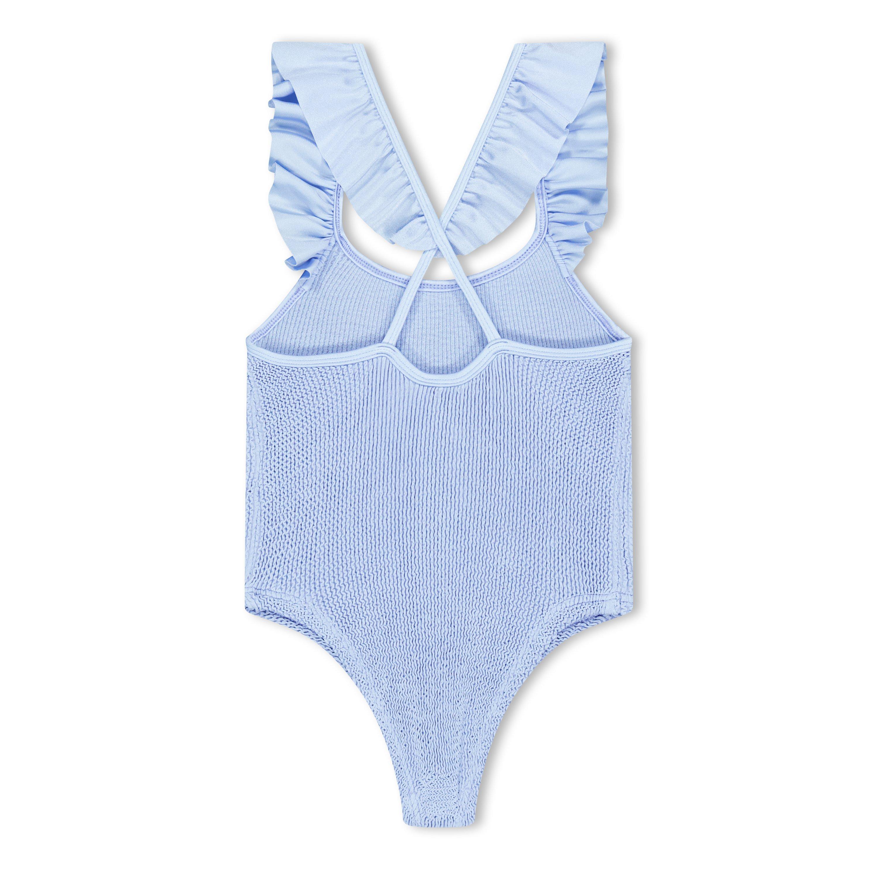 Cornflower Blue - Hunza G - Kids' Charlie Swim Scoop Neck Swimsuit - 2