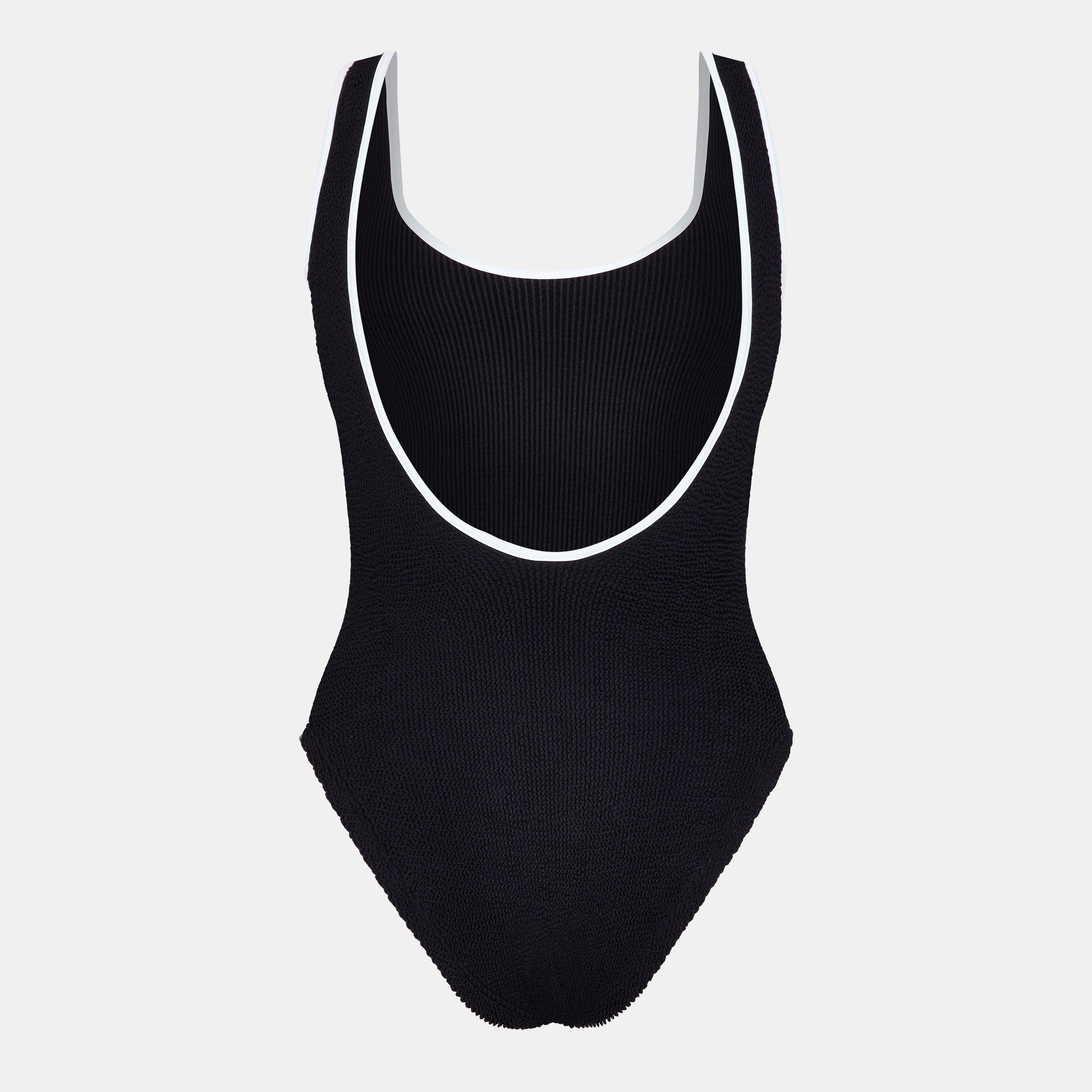  Black/White - Hunza G - Women's One Piece Swimsuit - 2