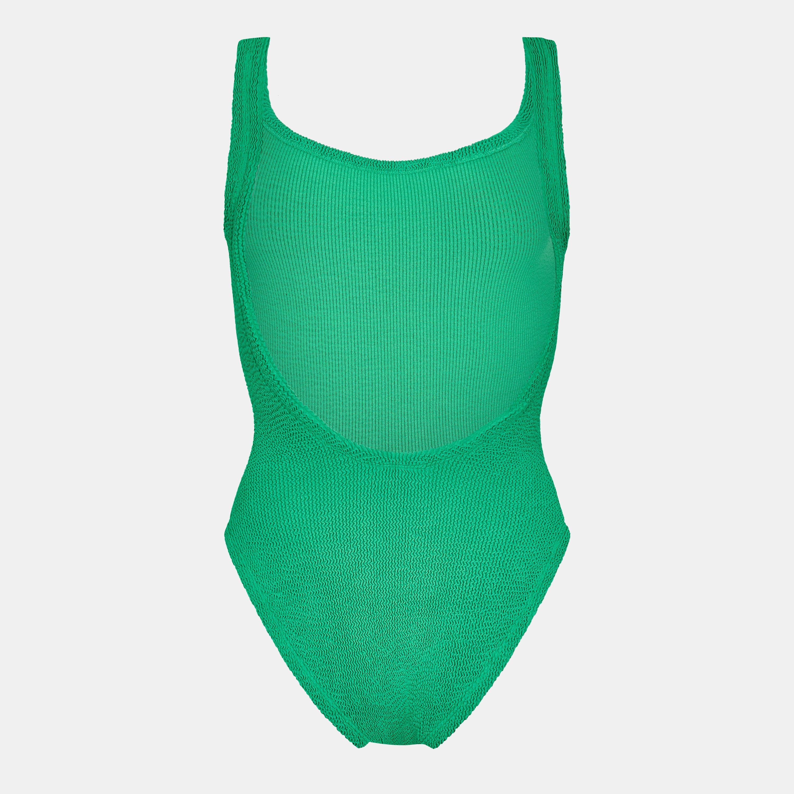  Emerald - Hunza G - Women's Square Neck One Piece Swimsuit - 2