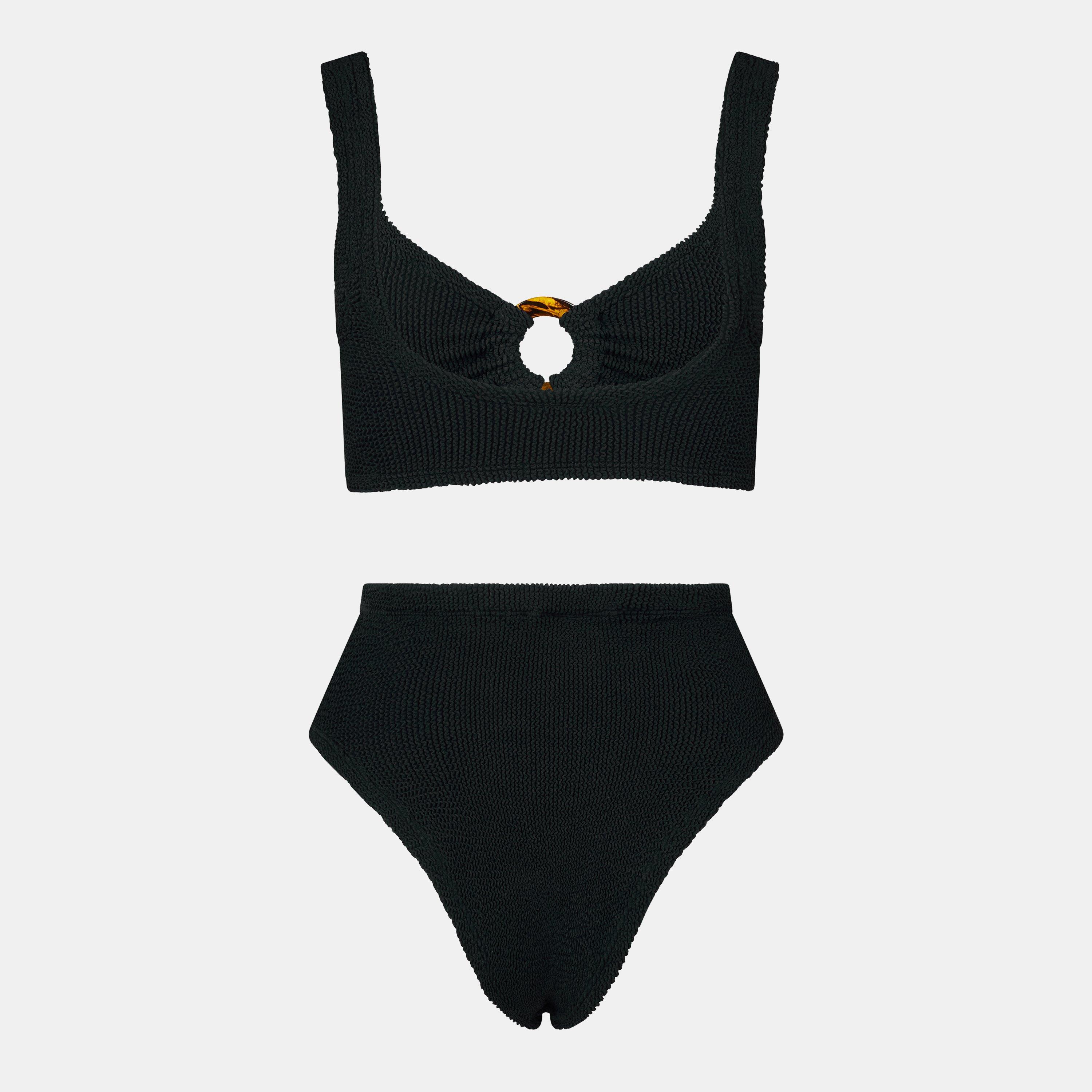 Crinkle Black - Hunza G - Women's Bikini Sets - 2
