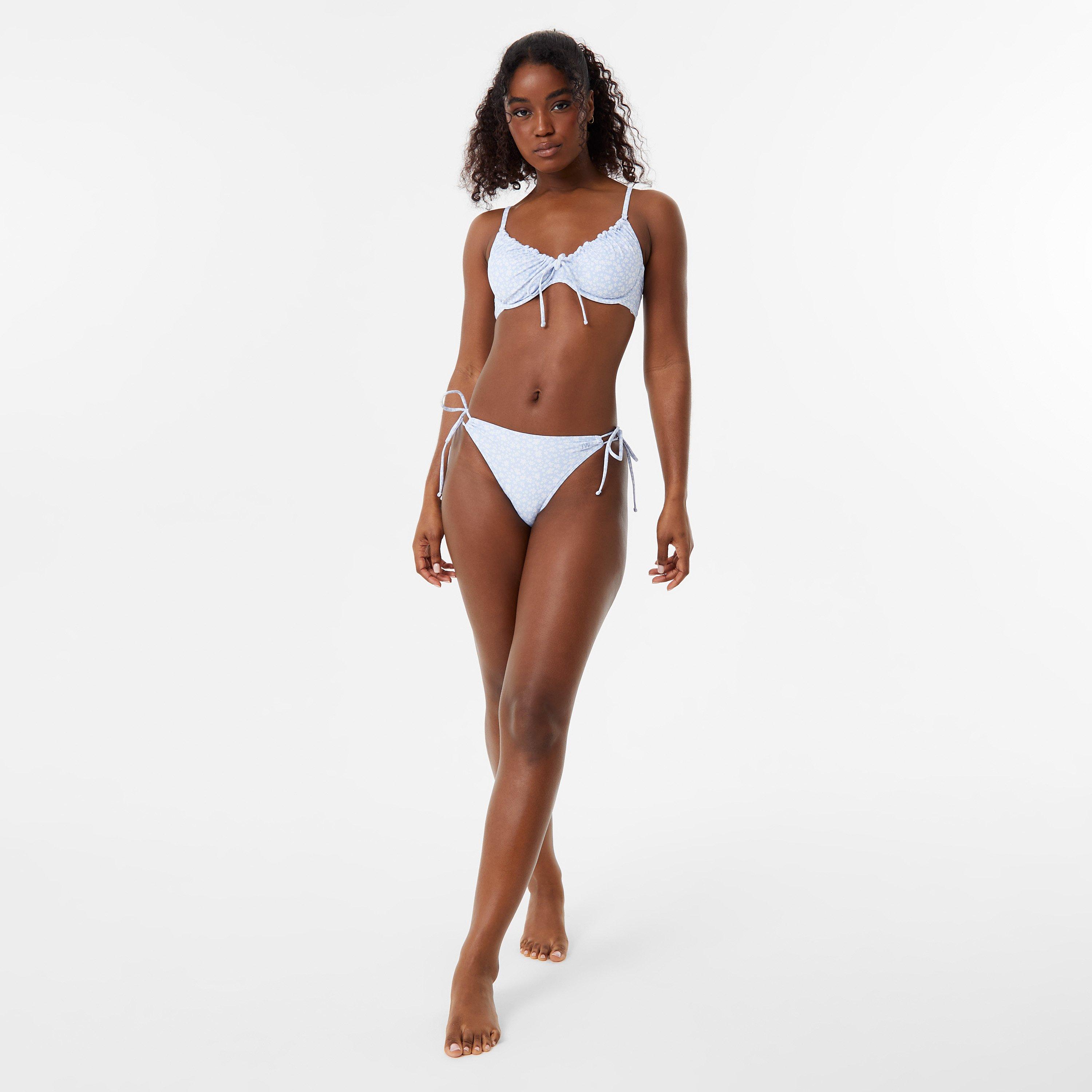 Blue Ditsy - Jack Wills - JW Loop Tie Side Bikini Bottoms - 4