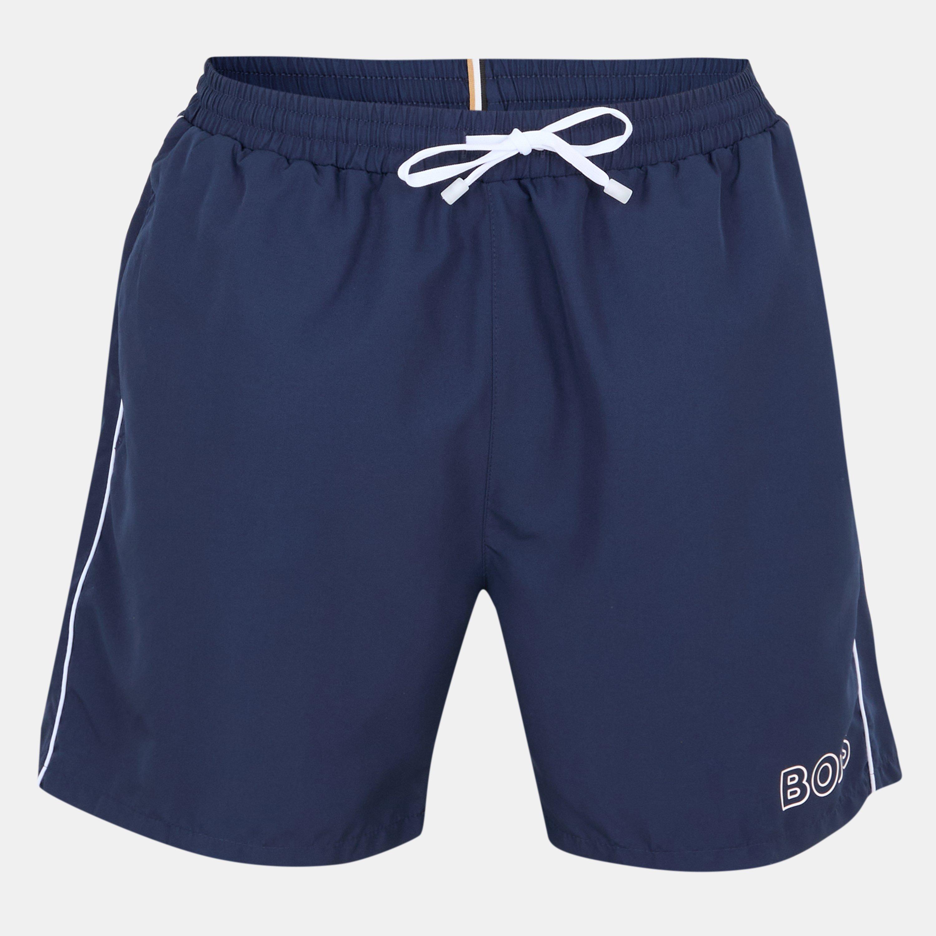 Dark Blue - Boss - Mens BOSS BLACK Starfish Swim Shorts - Modern Fit - 1