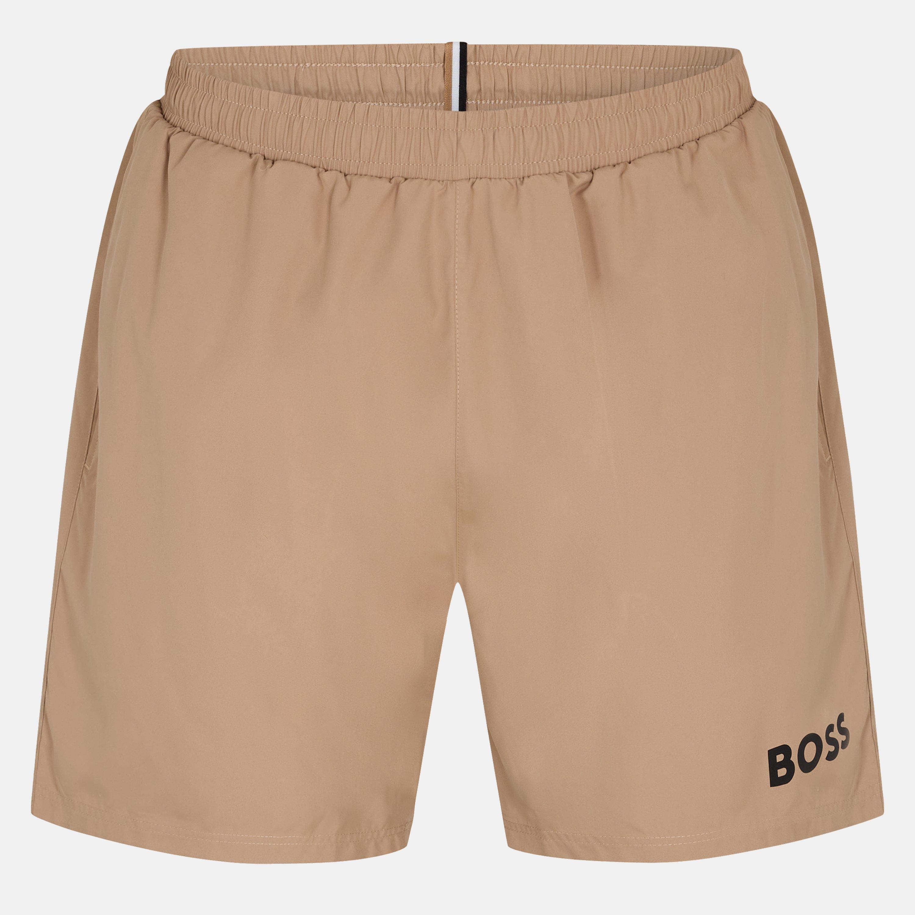 Boss Men's Dolphin Swim Shorts - Medium Beige - S