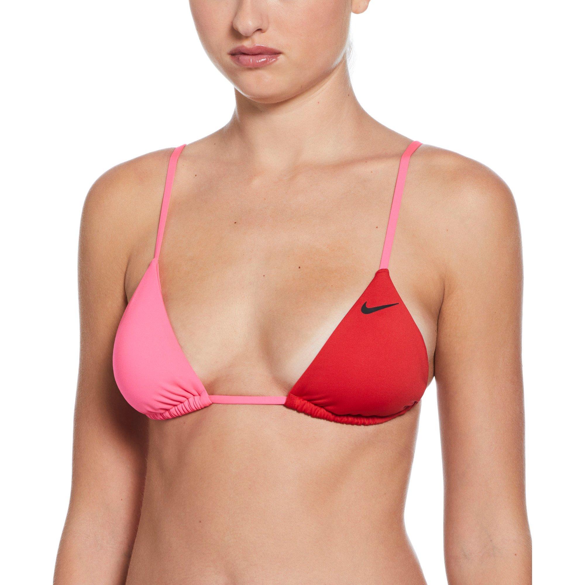 Nike Women's Color Block Triangle Bikini Top - University Red - 8 (XS)