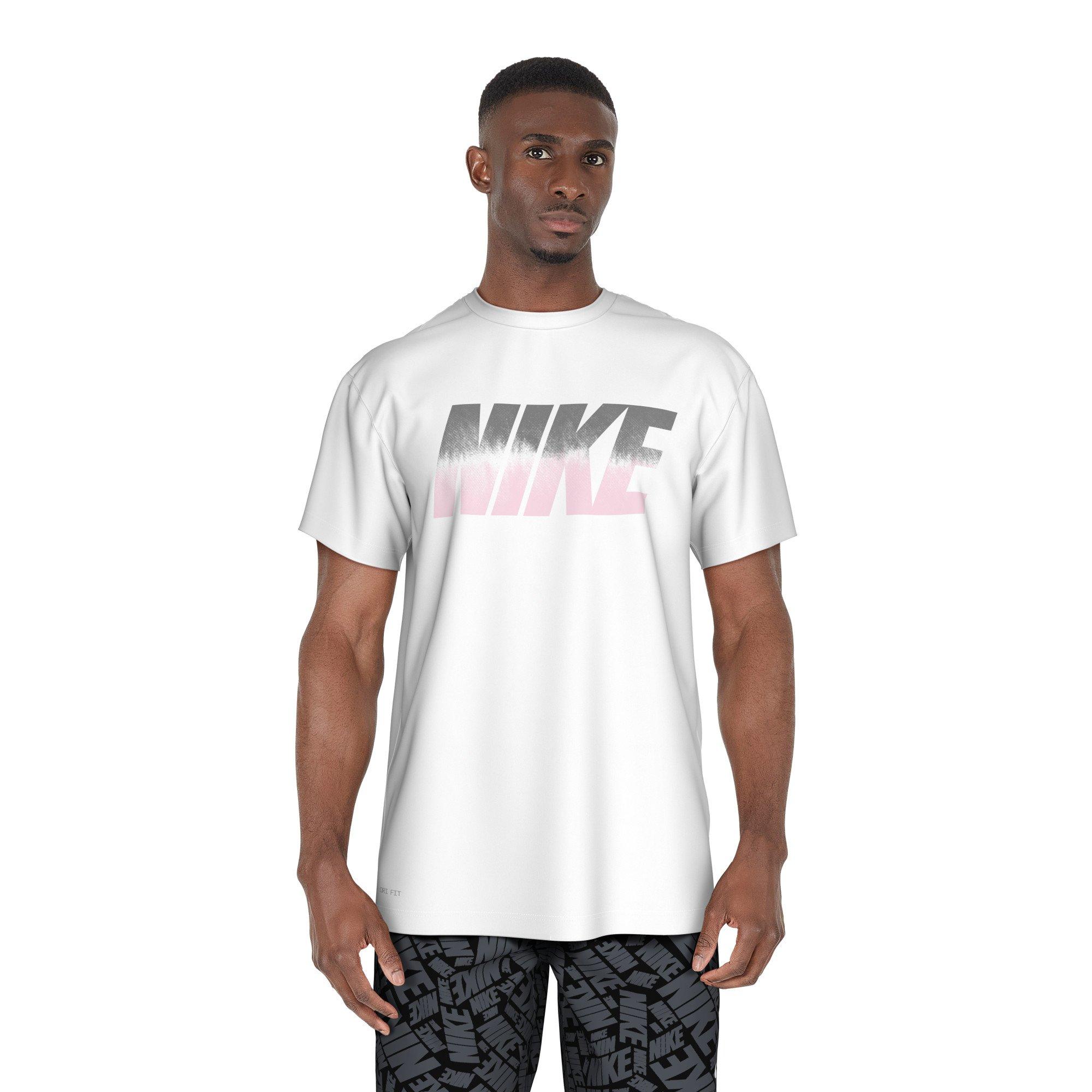 Nike Men's Ocean Merge Short-Sleeve Hydroguard - White - M