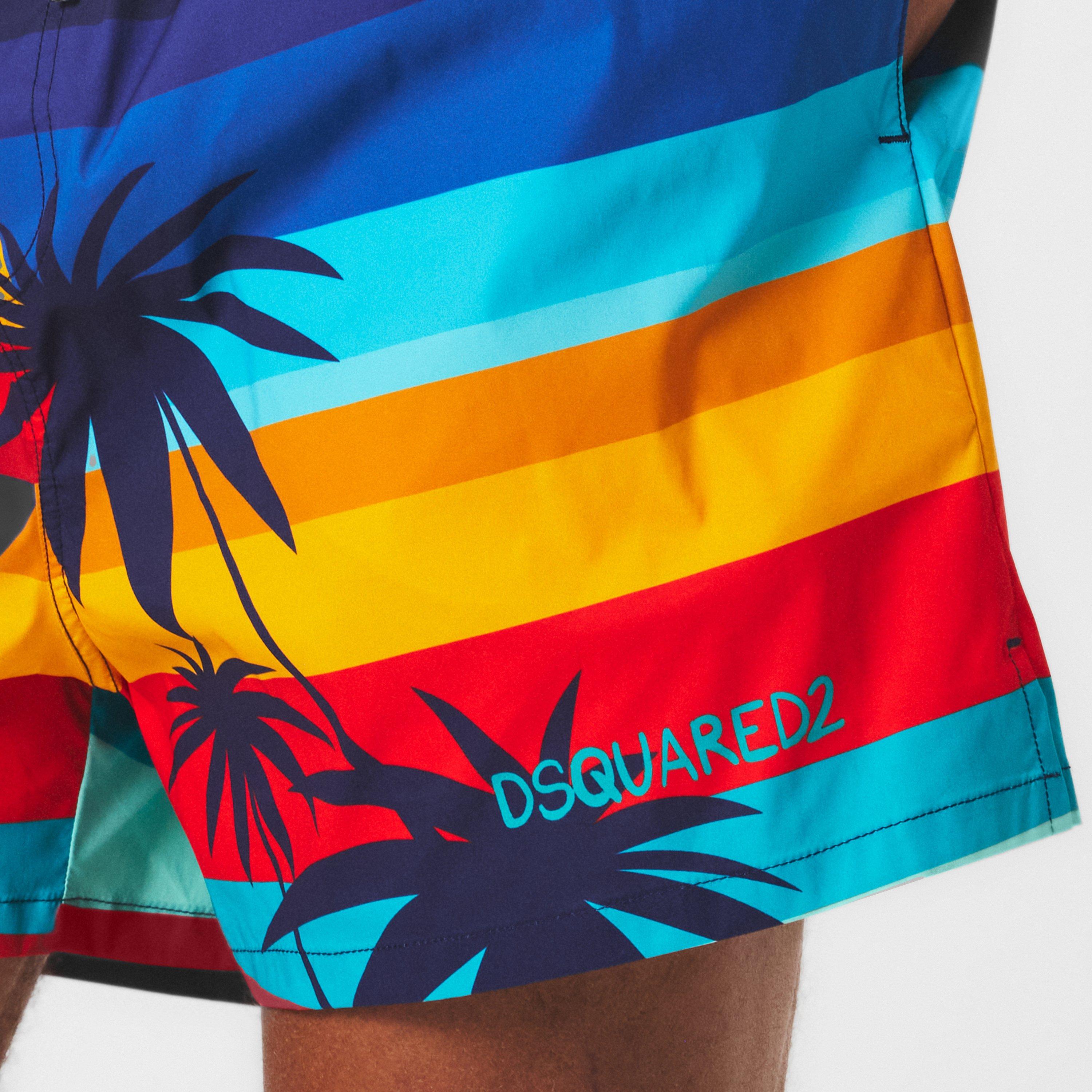 Mix Colours - DSquared2 - Men's Sunset Quick Dry Tailored Fit Swim Shorts - 5