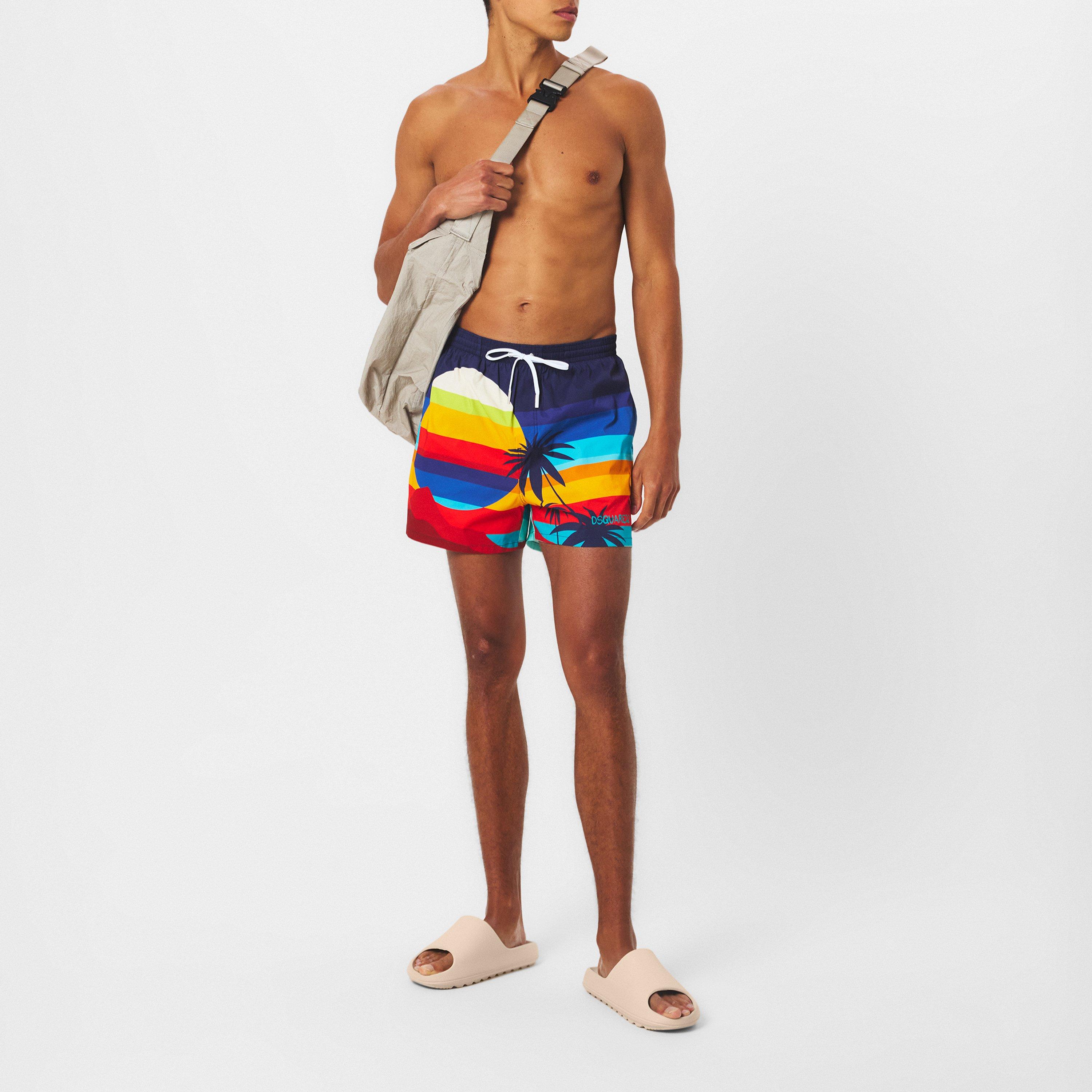 Mix Colours - DSquared2 - Men's Sunset Quick Dry Tailored Fit Swim Shorts - 6