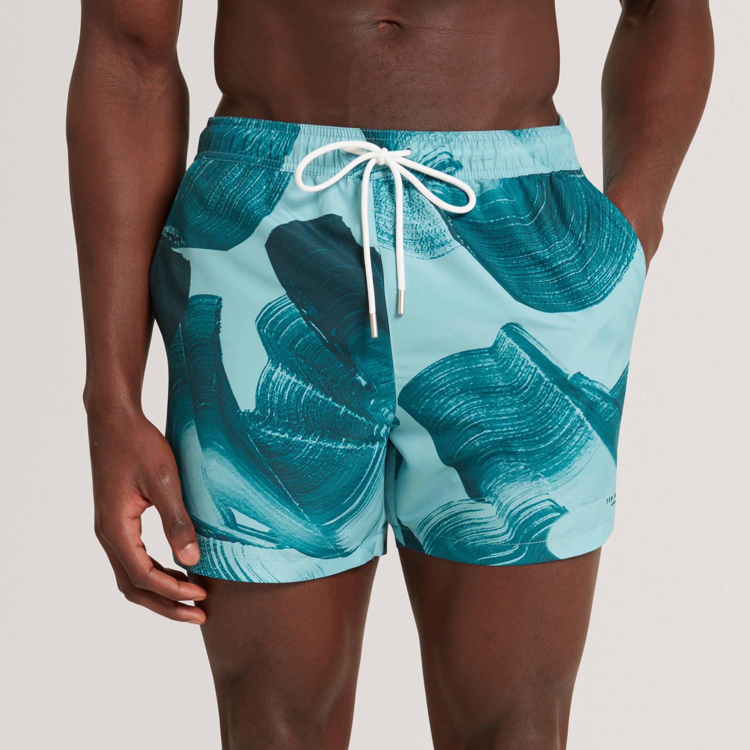 Turquoise - Ted Baker - Ted Baker Printed Swim Short - 3