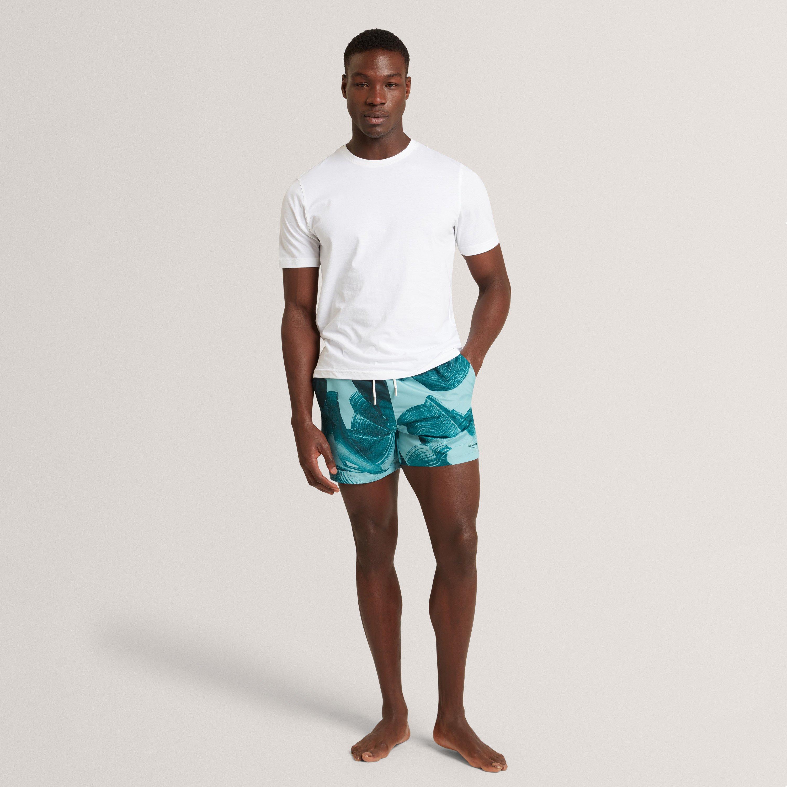 Turquoise - Ted Baker - Ted Baker Printed Swim Short - 6