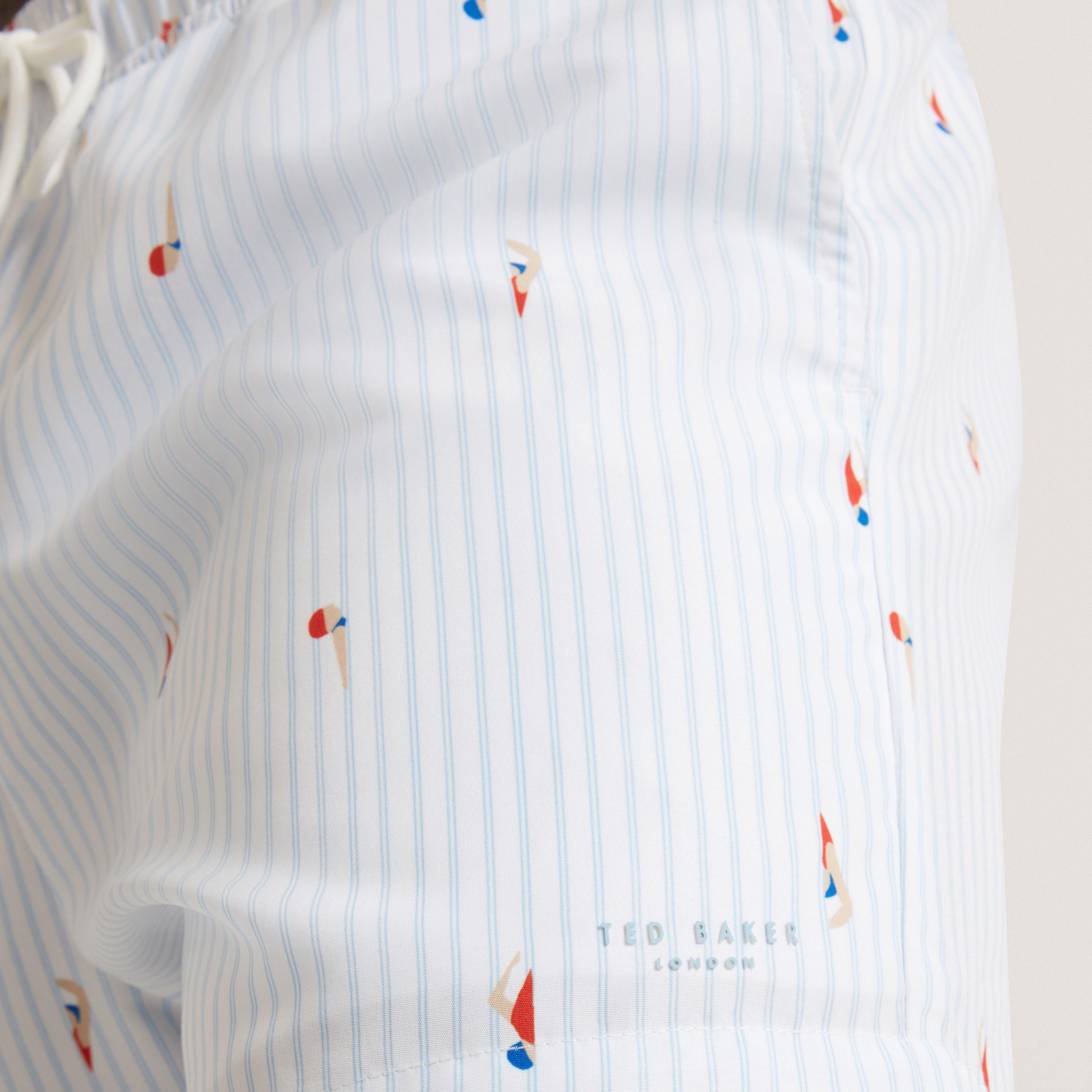 Blue - Ted Baker - Ted Baker Stripe Swim Short - 5