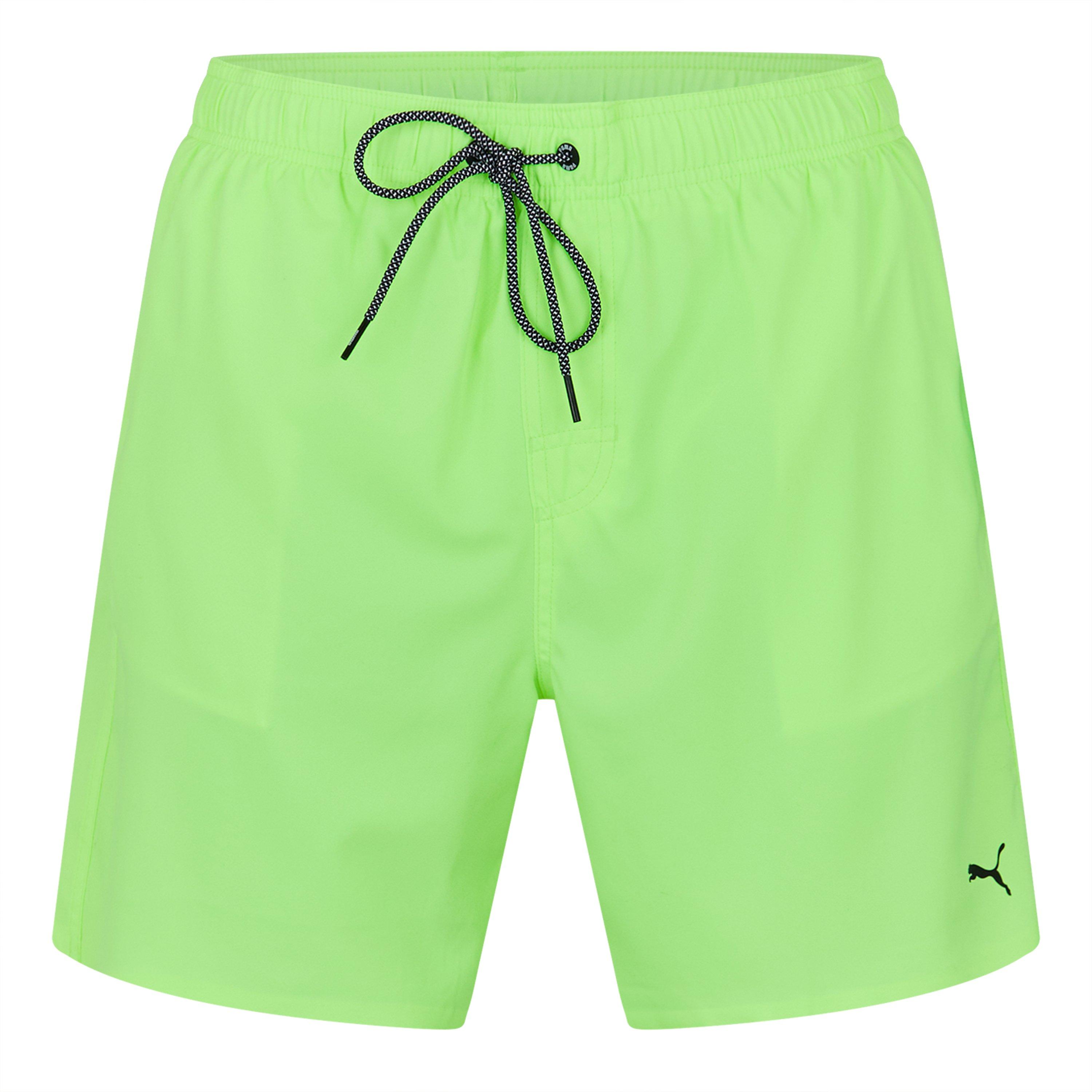 Puma Men's Medium Length Swim Shorts - Fast Yellow - XS