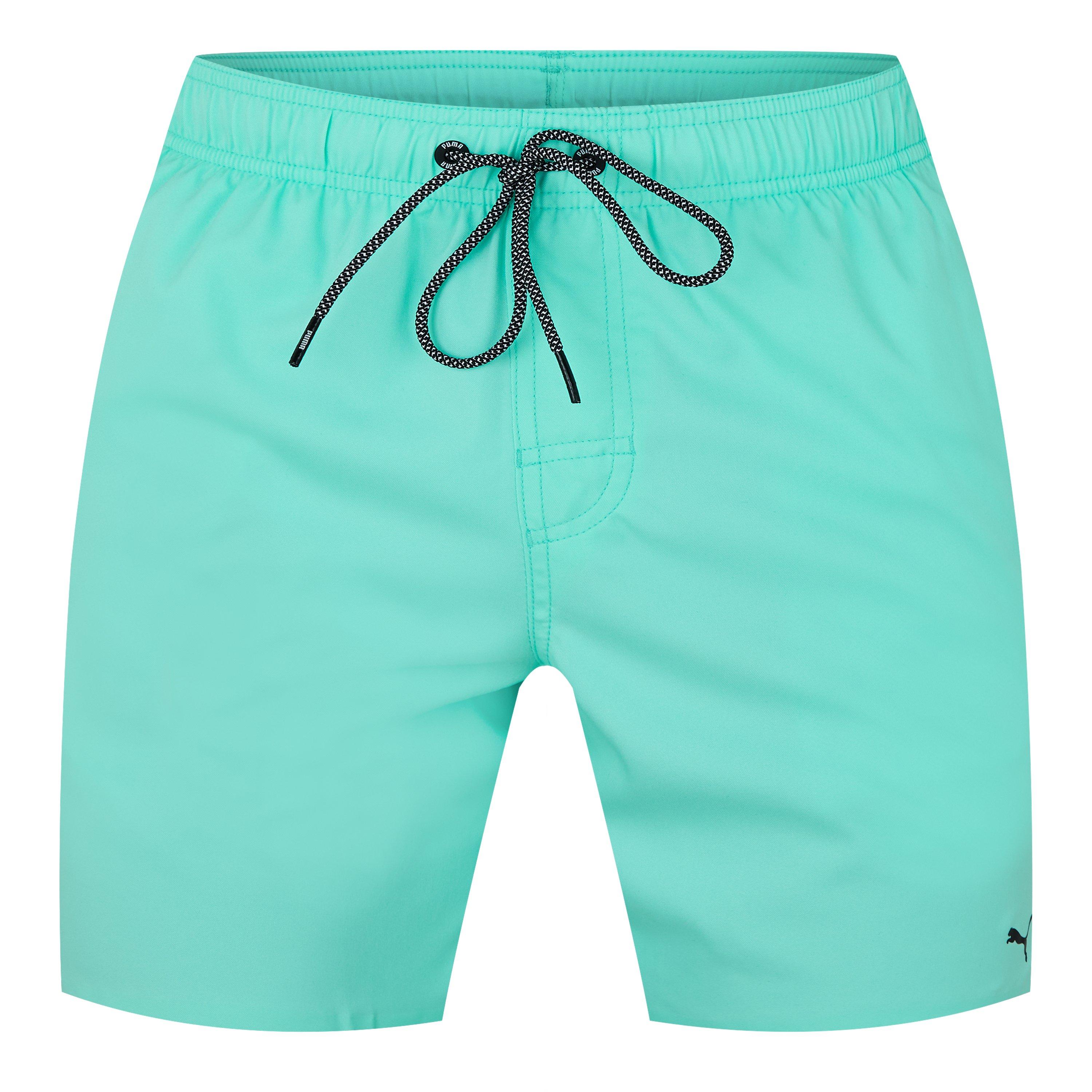 Puma Men's Medium Length Swim Shorts - Electric Mint - XS
