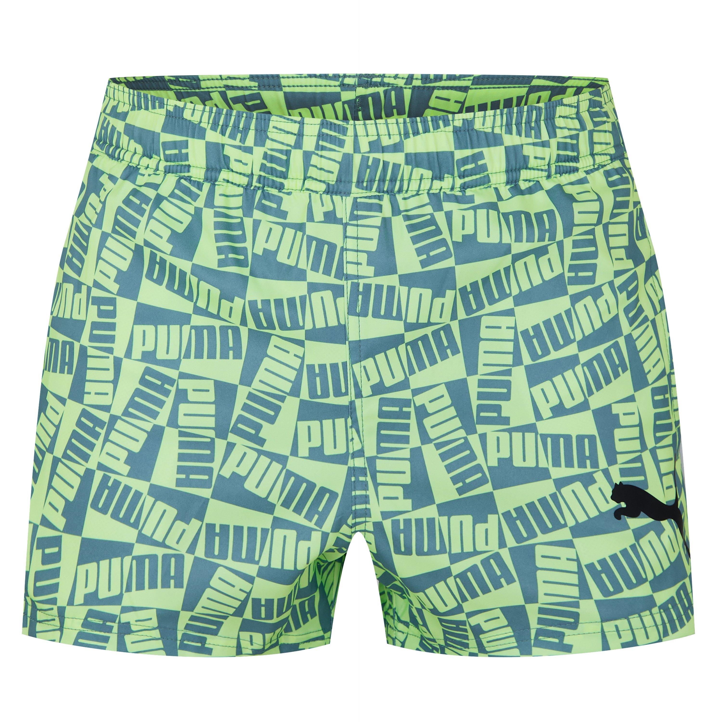Puma Men's Logo Swim Shorts - Mineral Blue - XS