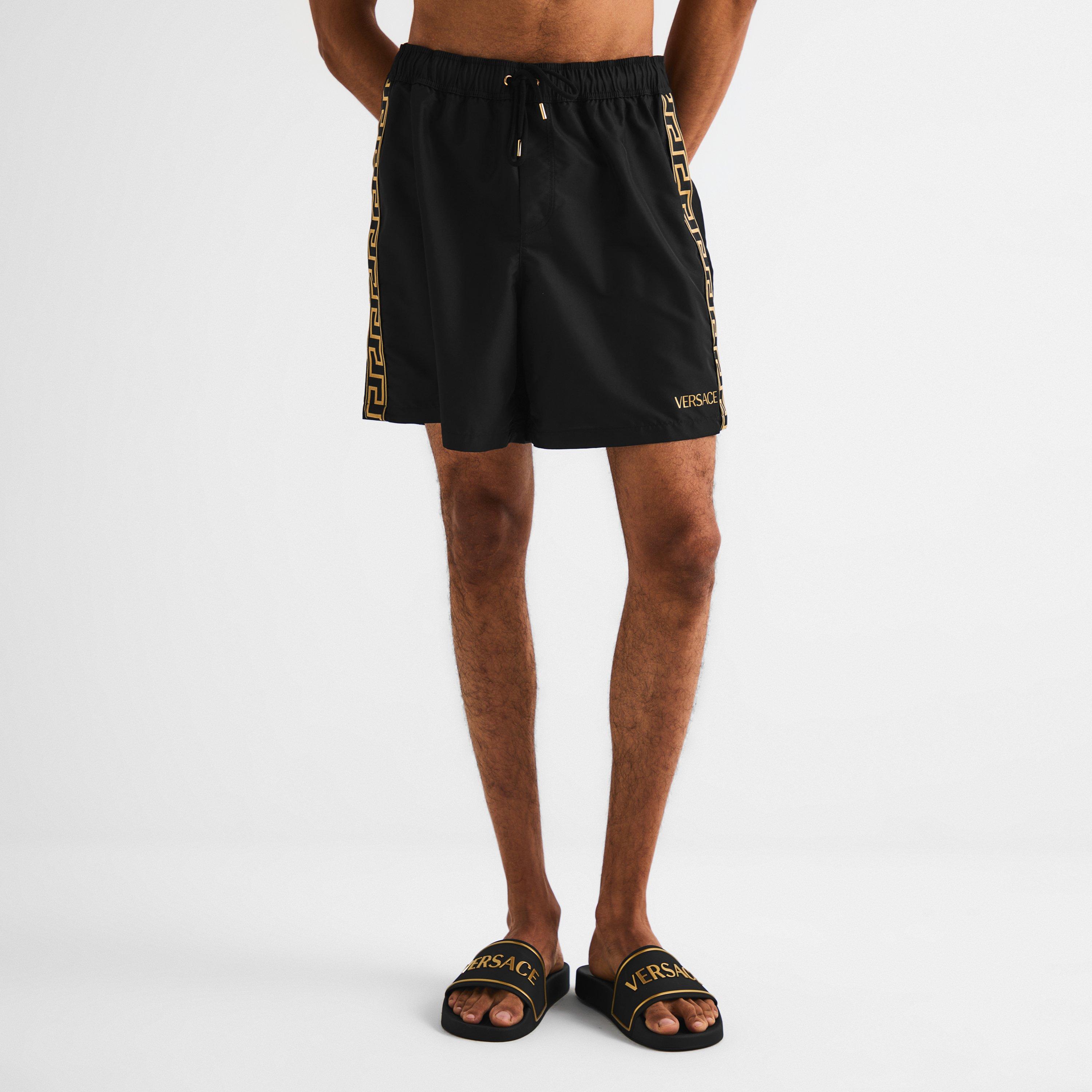 Black/Gold - Versace - Men's GrecaSwShort Swim Shorts - 3