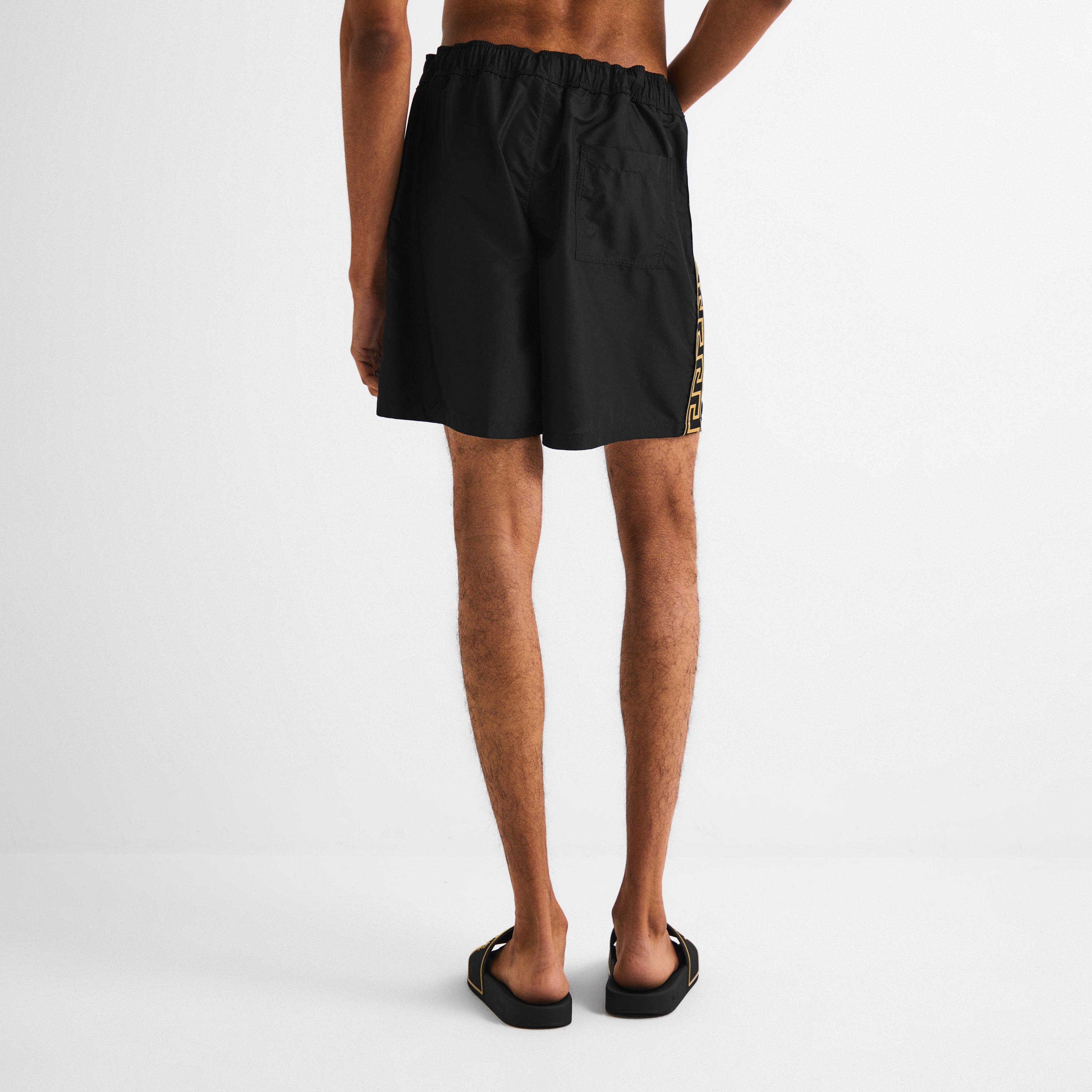 Black/Gold - Versace - Men's GrecaSwShort Swim Shorts - 4