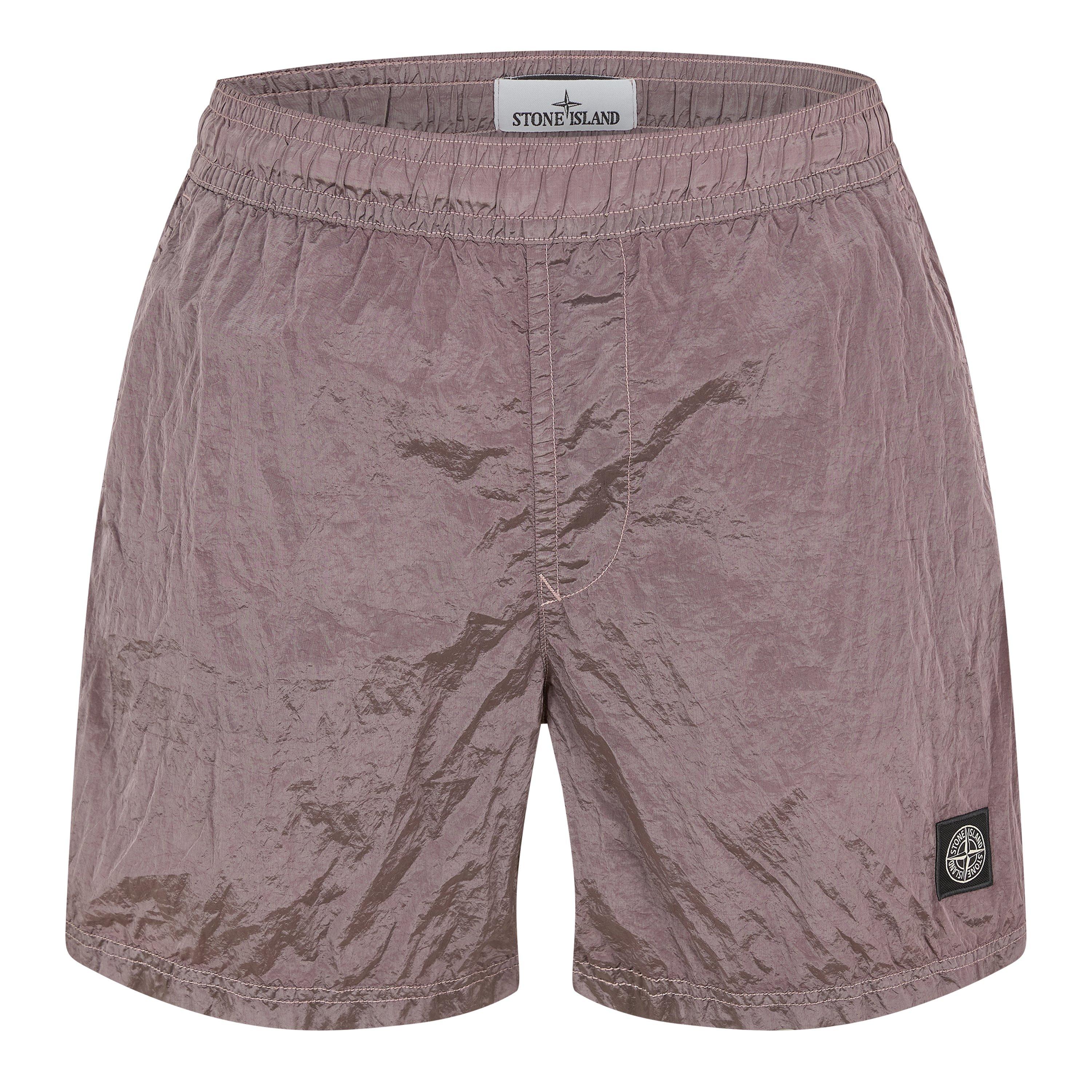 Stone Island Men's Iridescent Nylon Swim Trunks - Purple Gr V008F - S