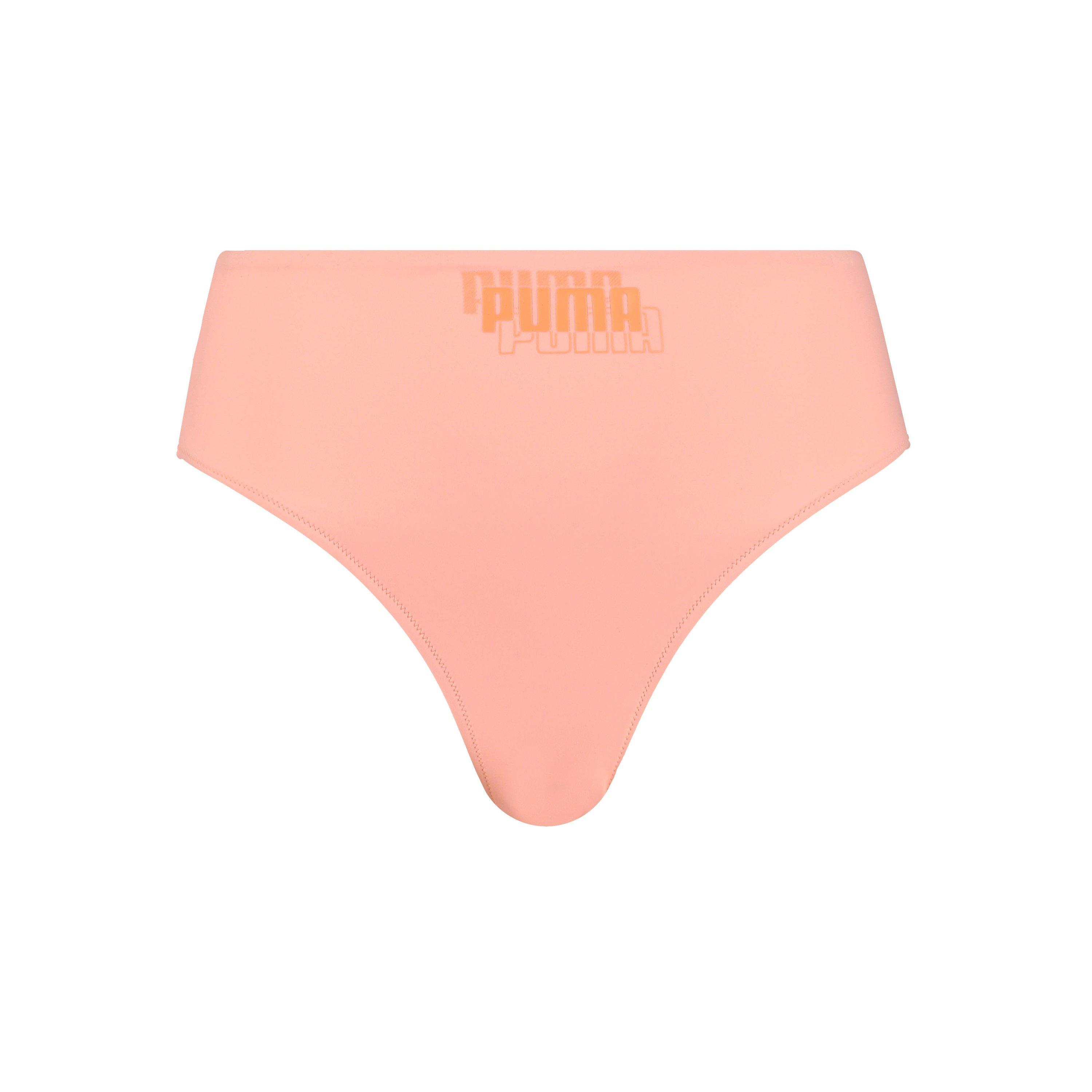 Puma Women's Heavyweight Bikini Bottom - Peach Combo - 10 (S)