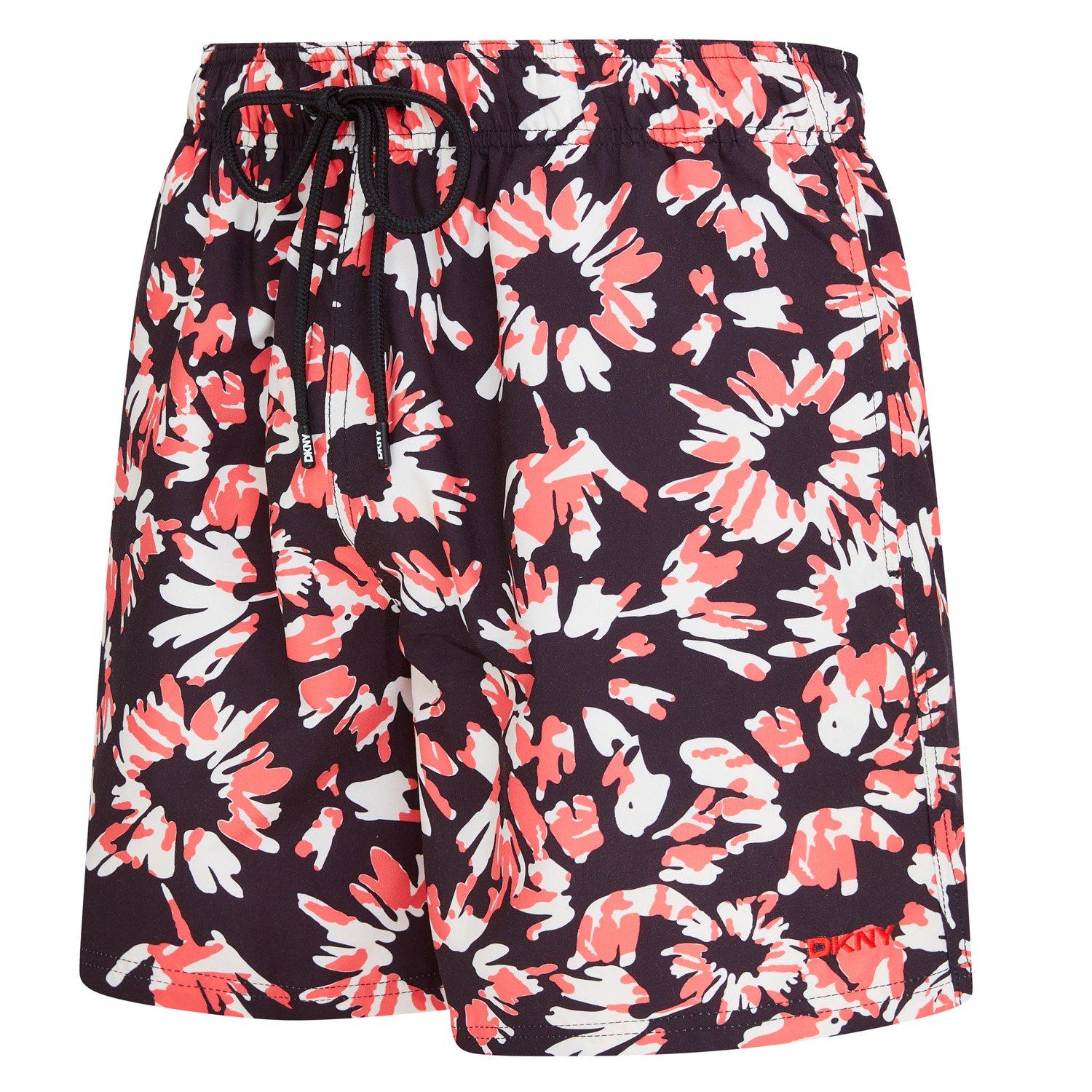 Black/Mlt Print - DKNY - Mens Swim Shorts Similan - 1
