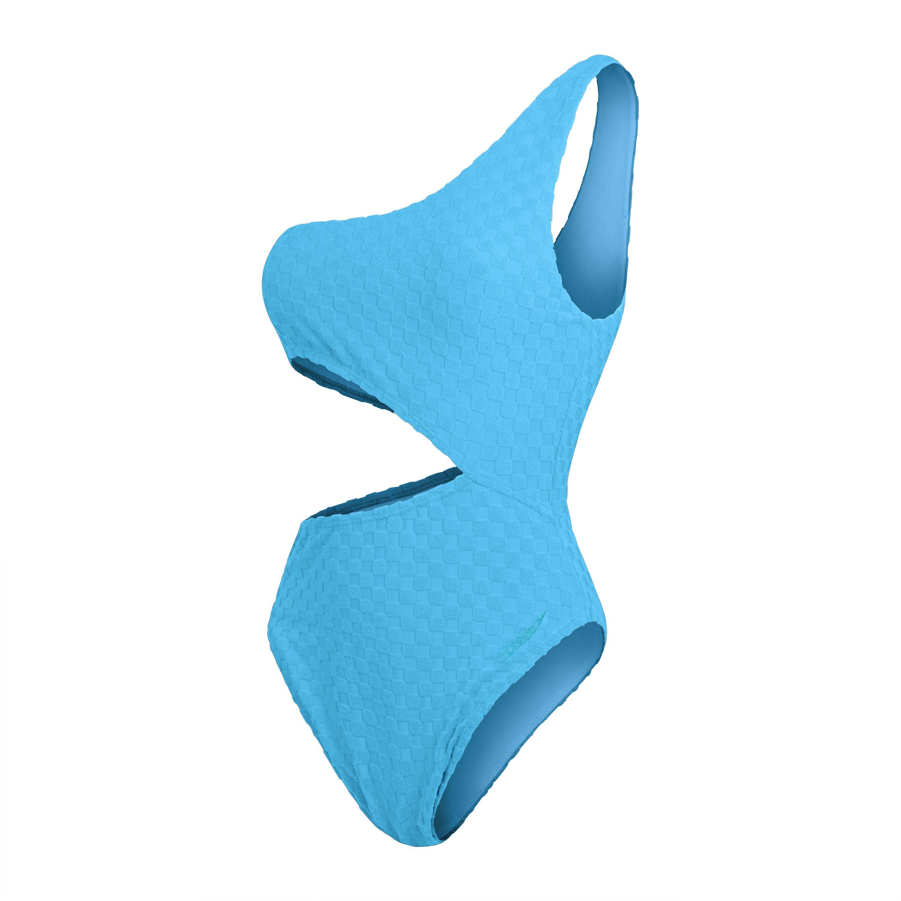 Speedo Women's Ty C Out One Piece Swimsuit - Blue - 14 (L)